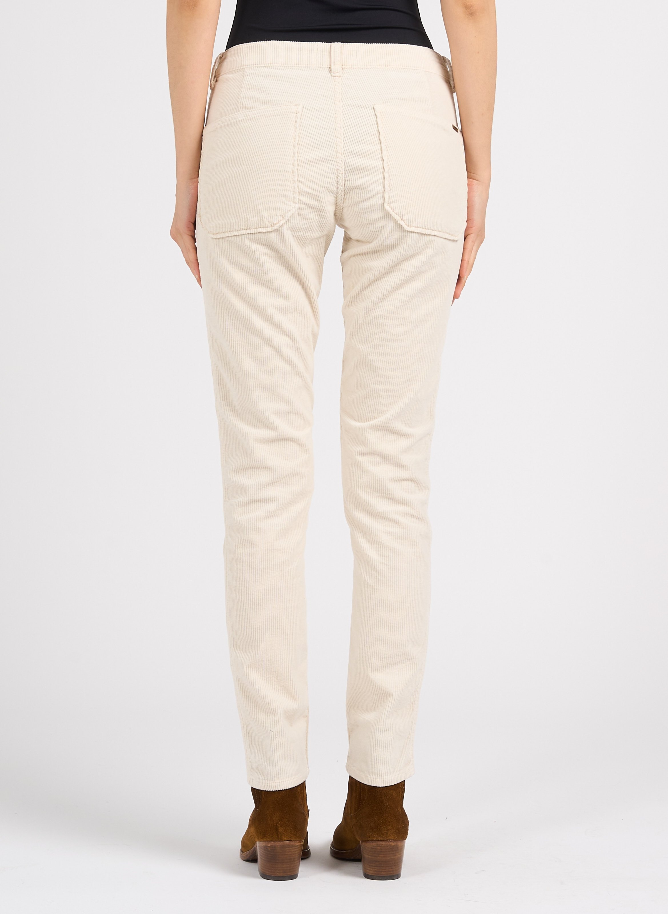 Slim-fit ribbroek ACQUAVERDE Wit