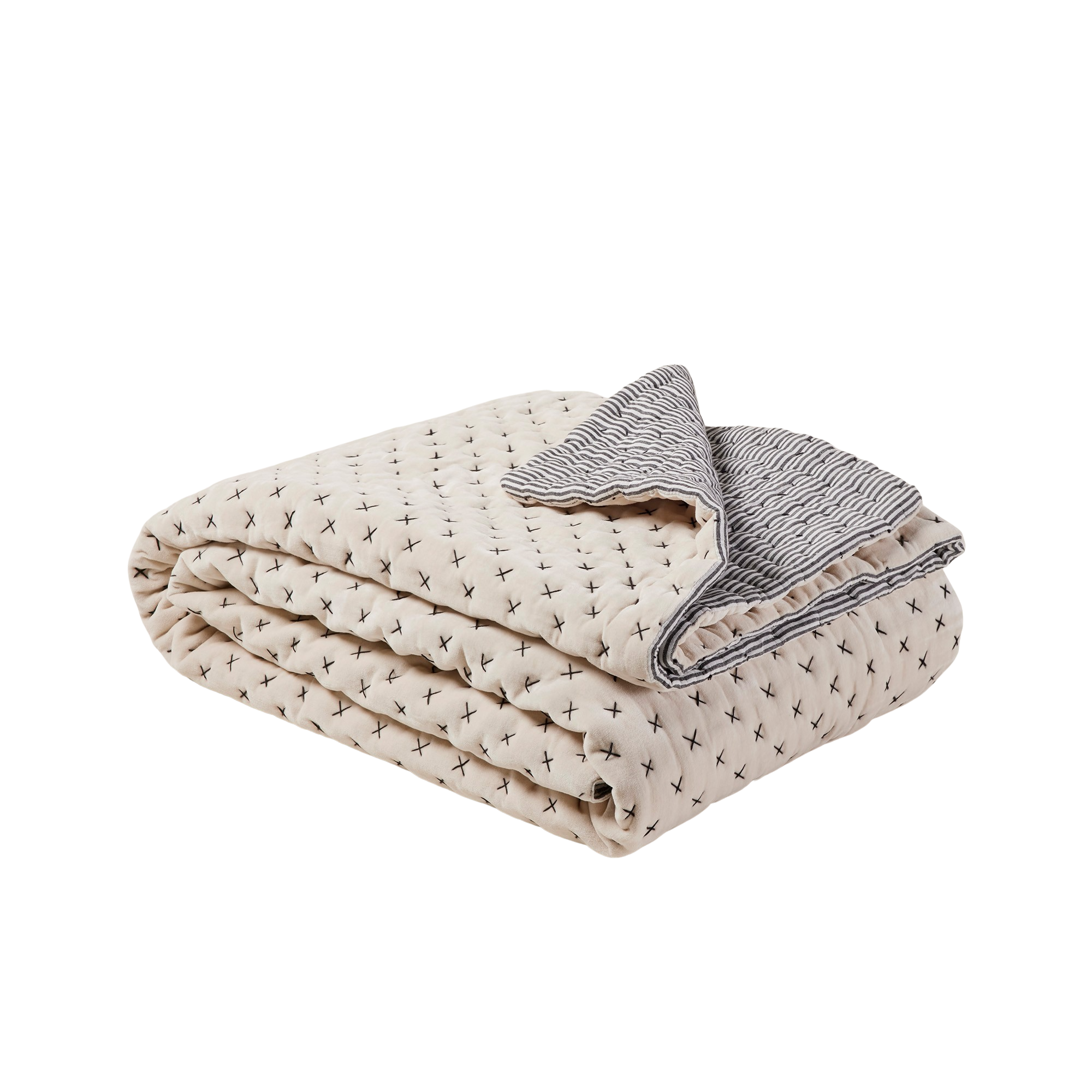 MALO - Quilted linen bedspread MADURA
