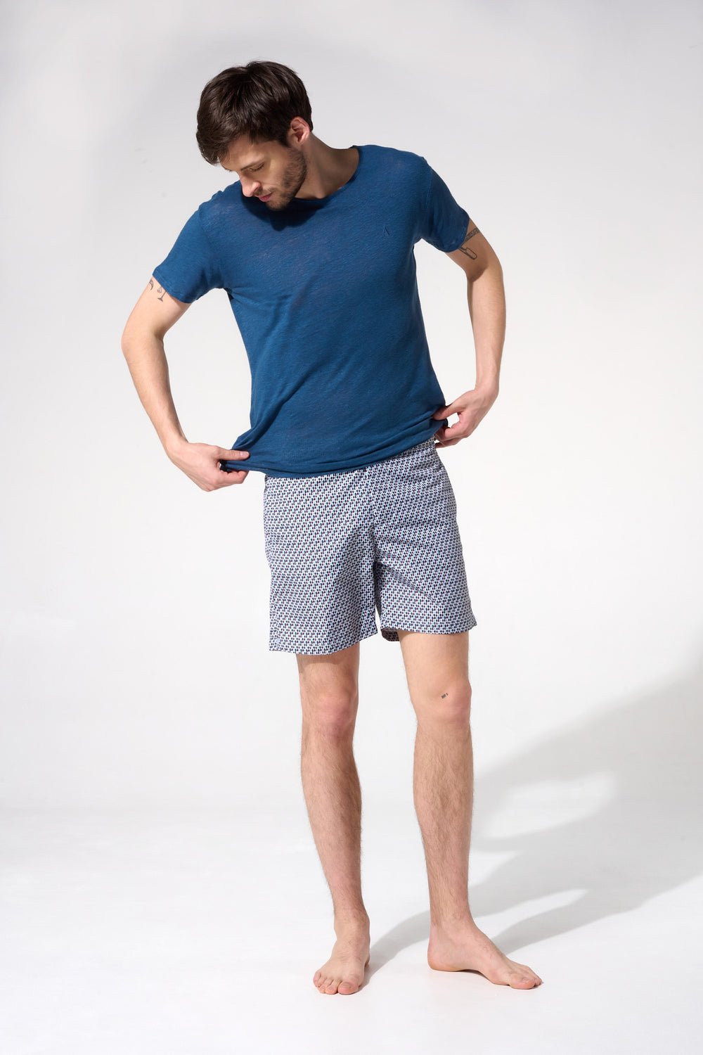 Short-sleeved T-shirt with round neckline APNEE Blue