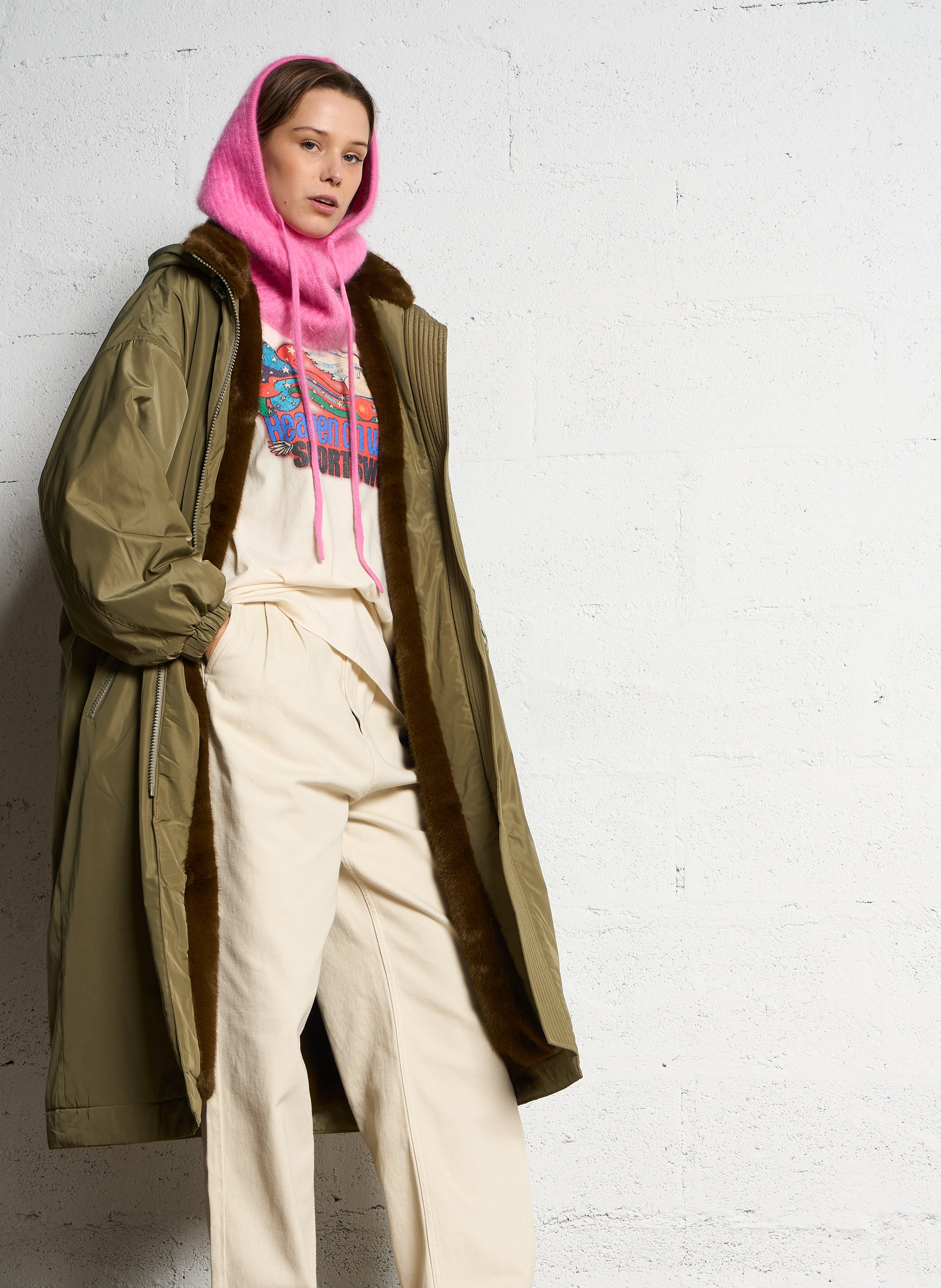 Jas met opstaande kraag BELLEROSE Kaki