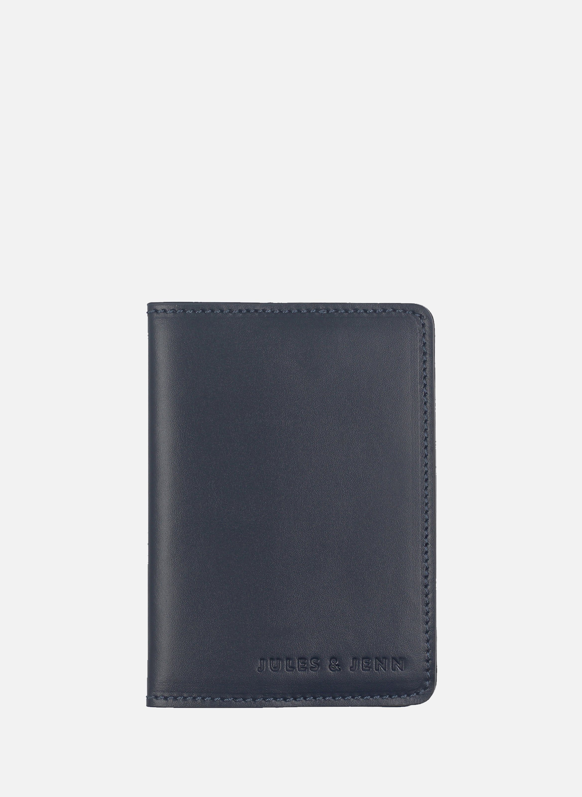Smooth leather passport holder JULES & JENN Blue