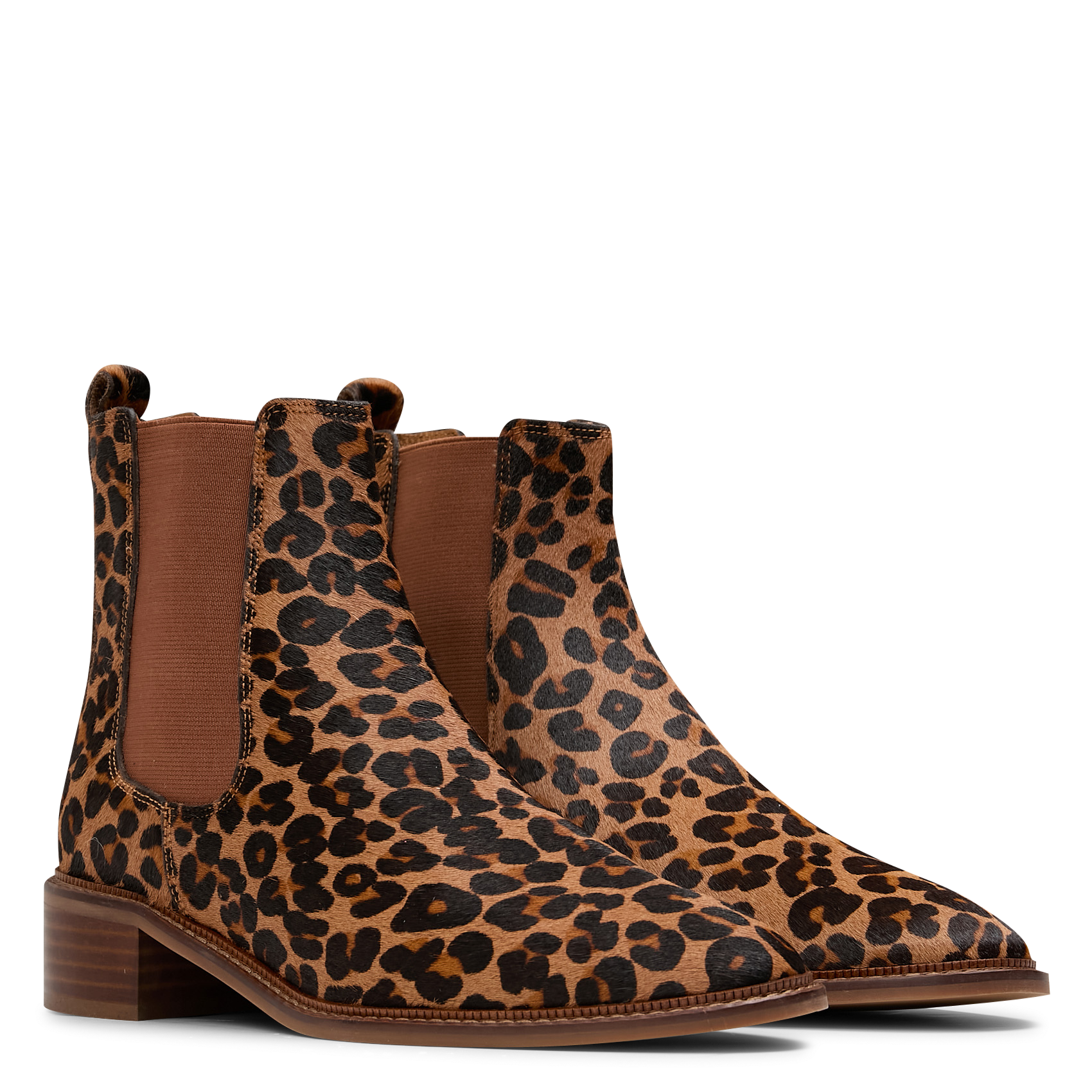 Bottines léopard en cuir BOCAGE Multicolore