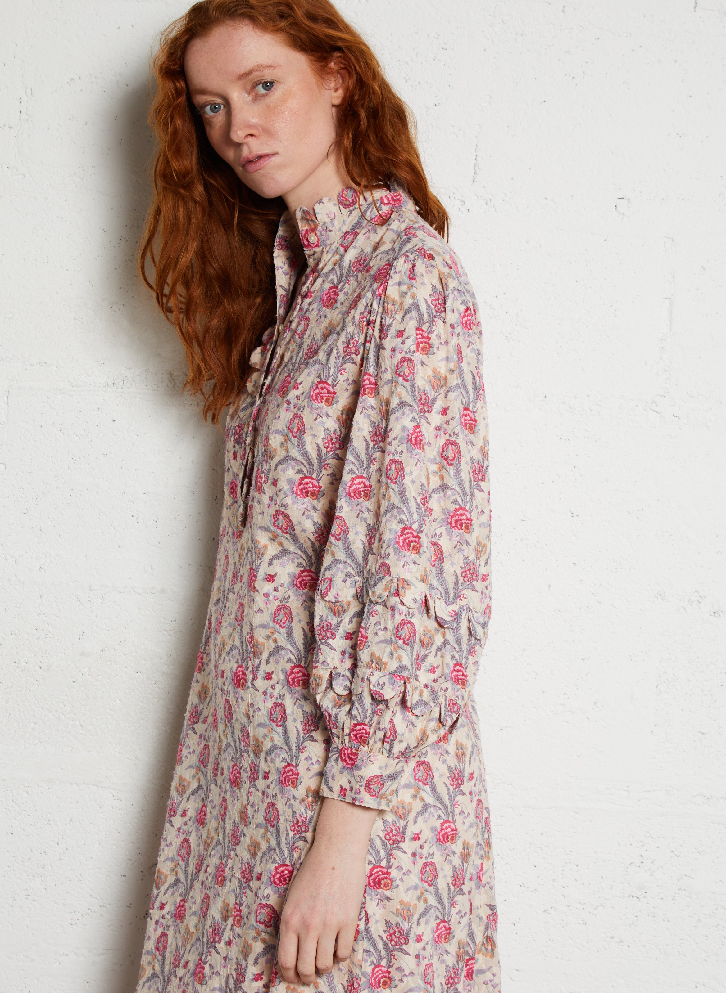 Robe midi fleurie manches longues ANTIK BATIK Multicolore