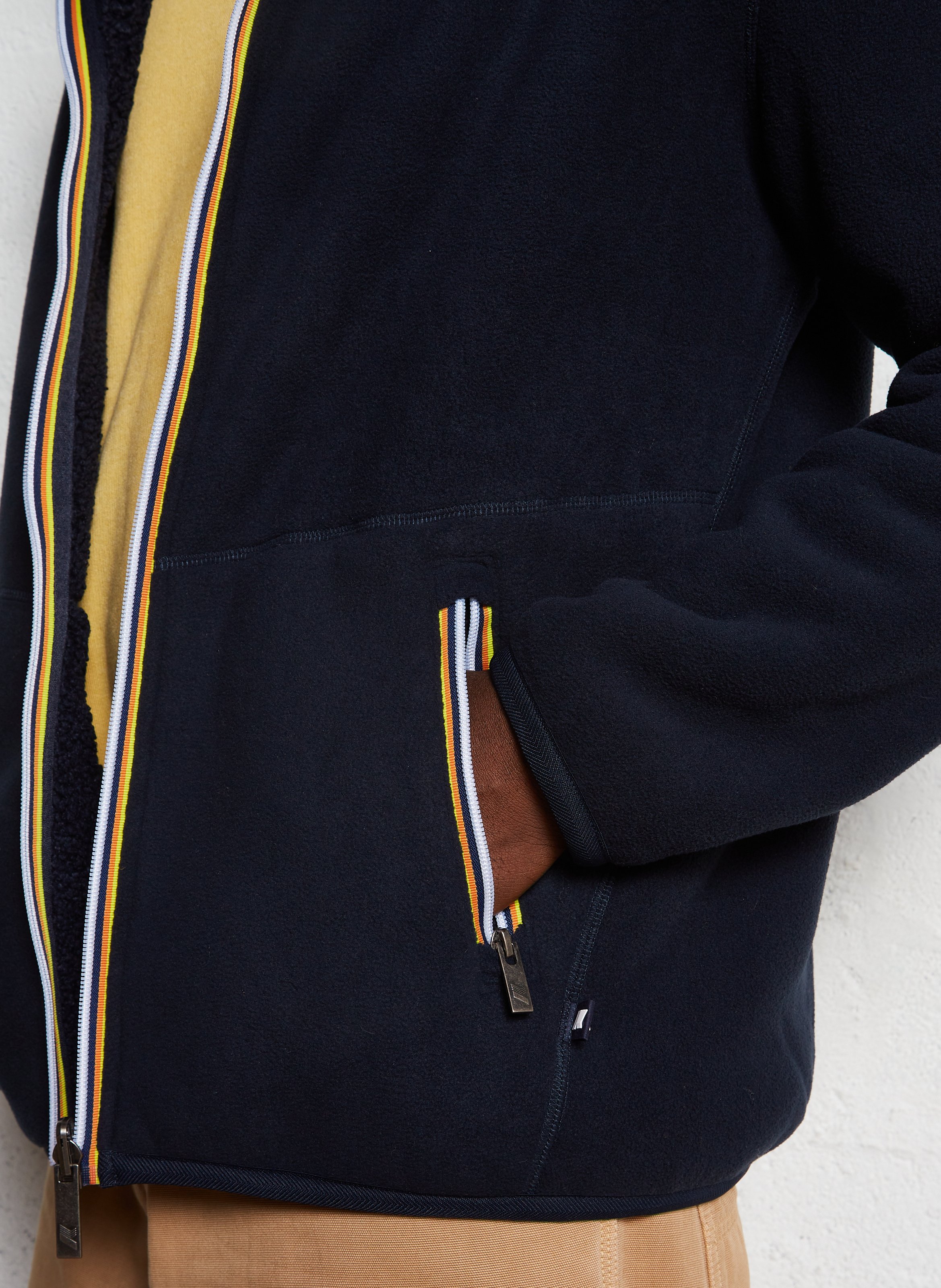 Polaire à capuche Bleu