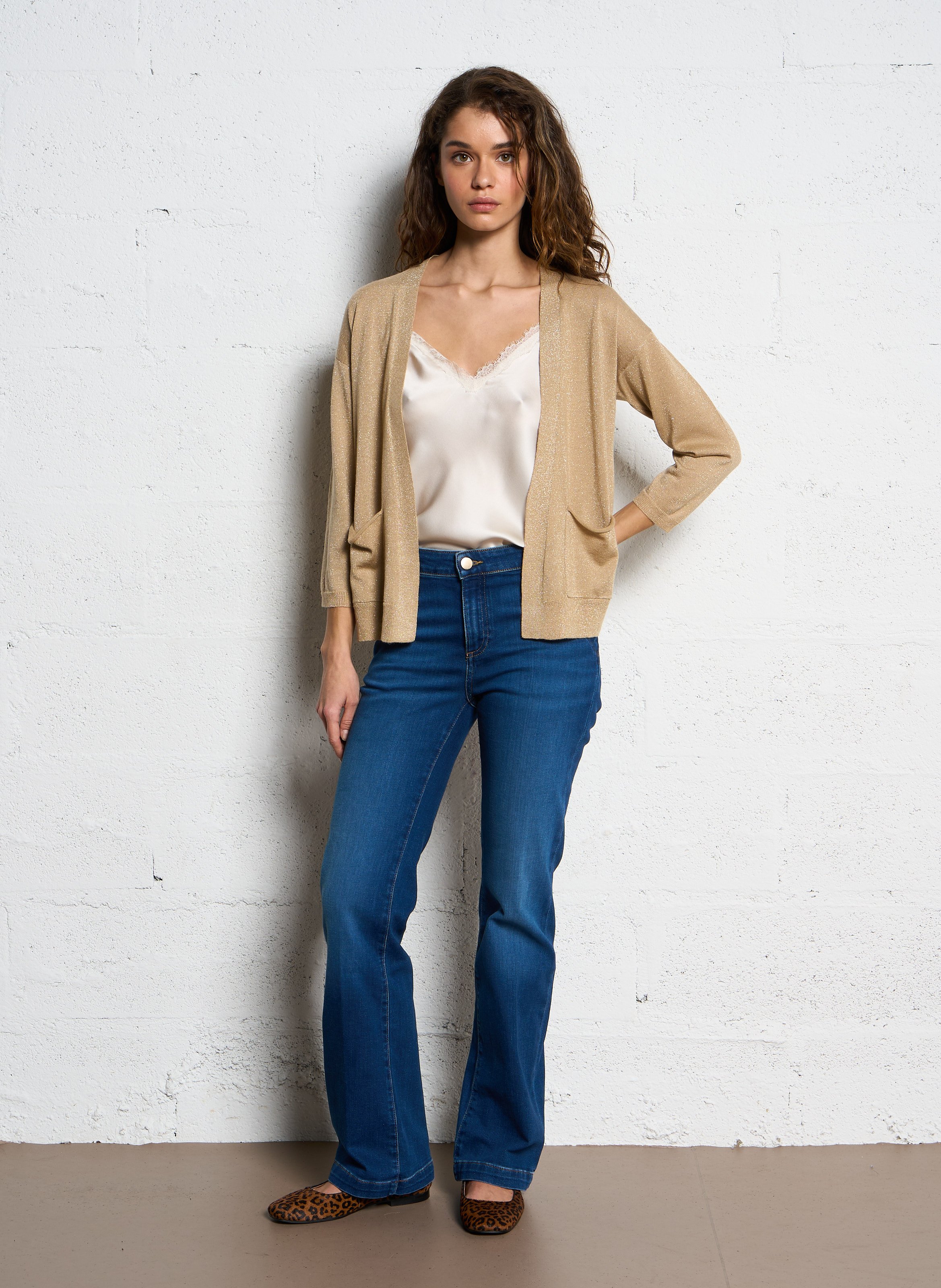 Jean droit en coton mélangé MAISON 123 Bleu