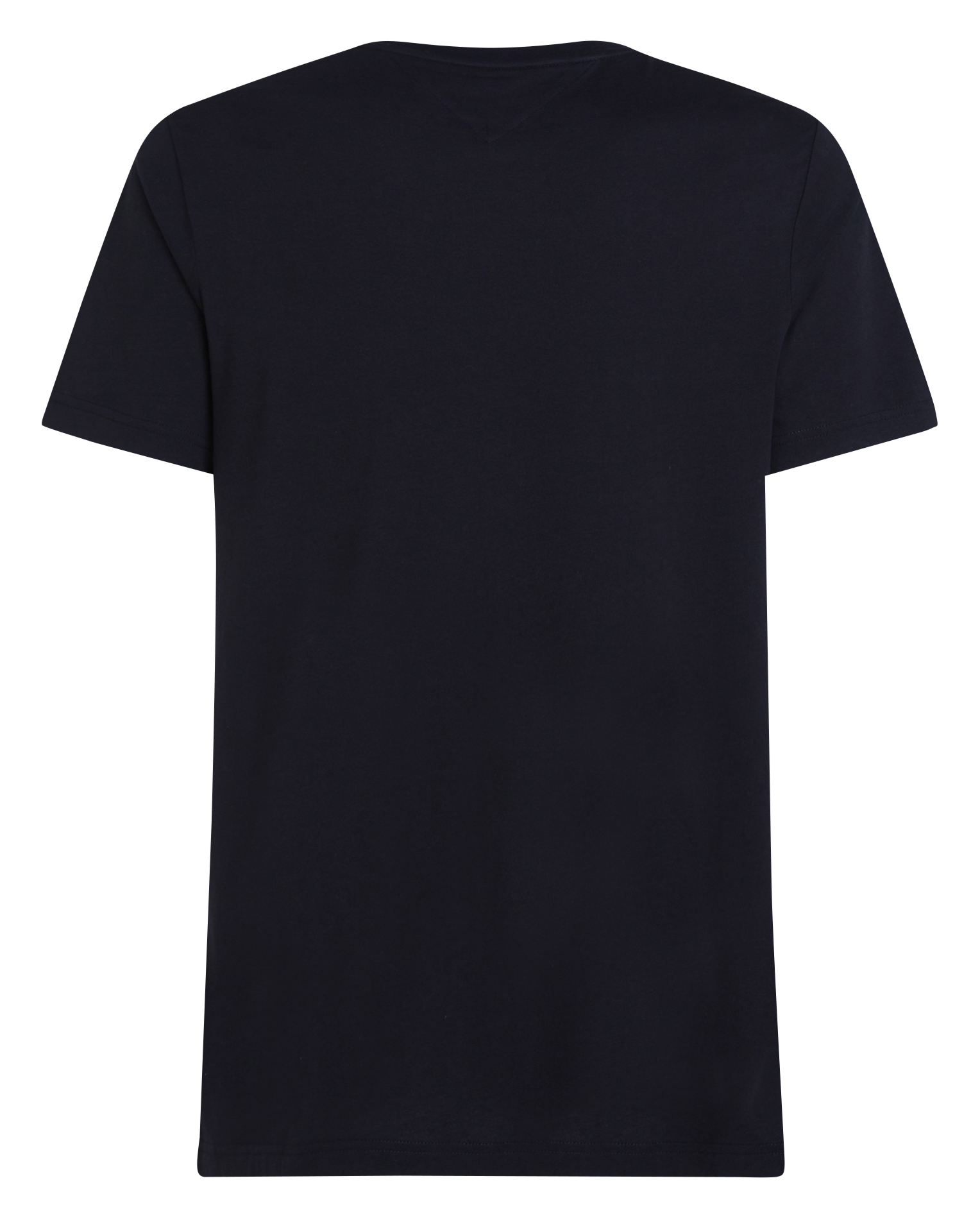 Tee-shirt col v uni en coton TOMMY HILFIGER Bleu