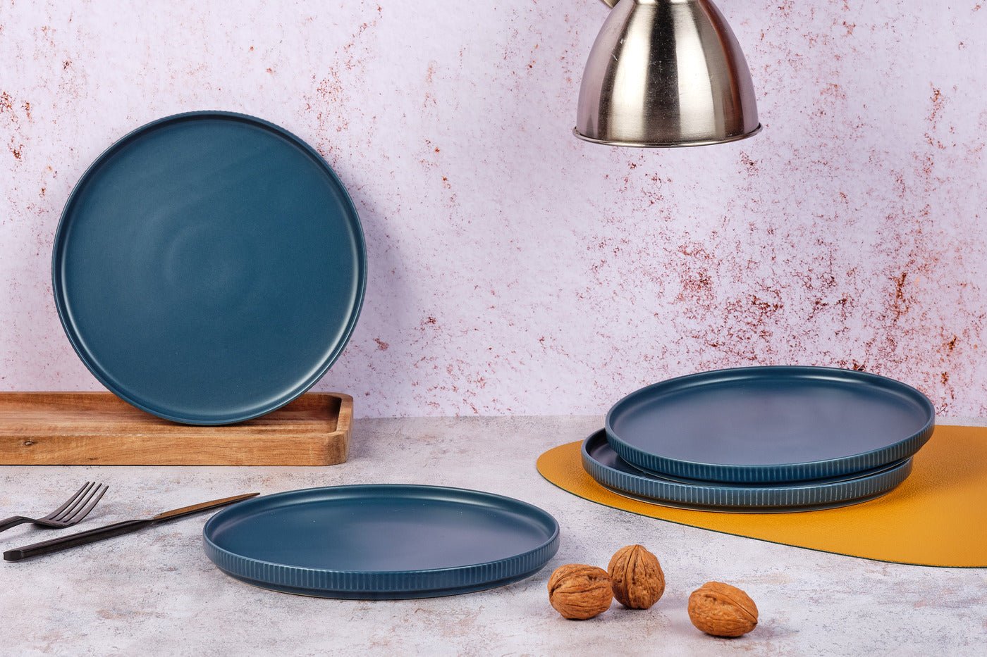 Stoneware Plate Set - 4 pieces BJORN Blue