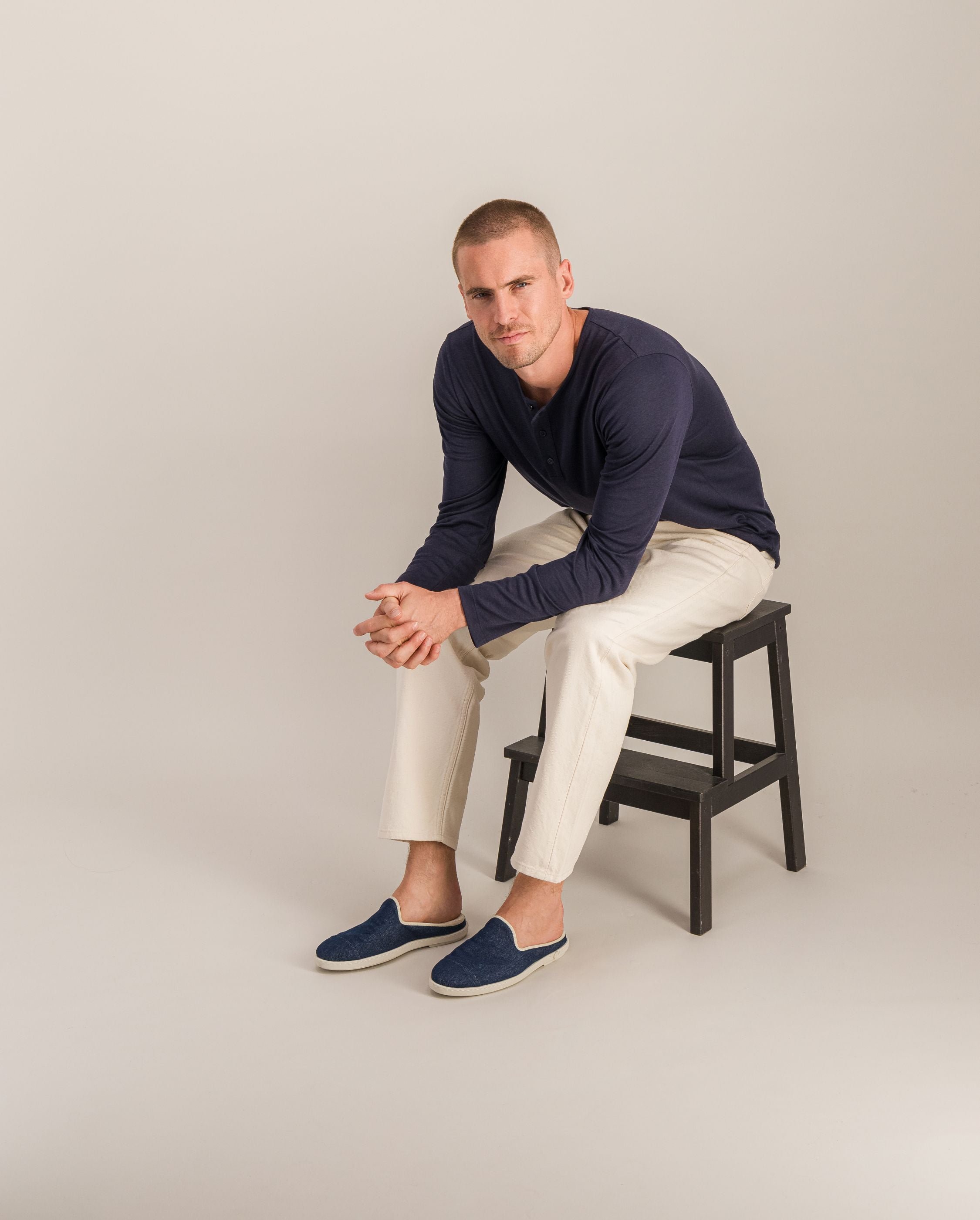 Mule homme denim, brut ANGARDE Bleu