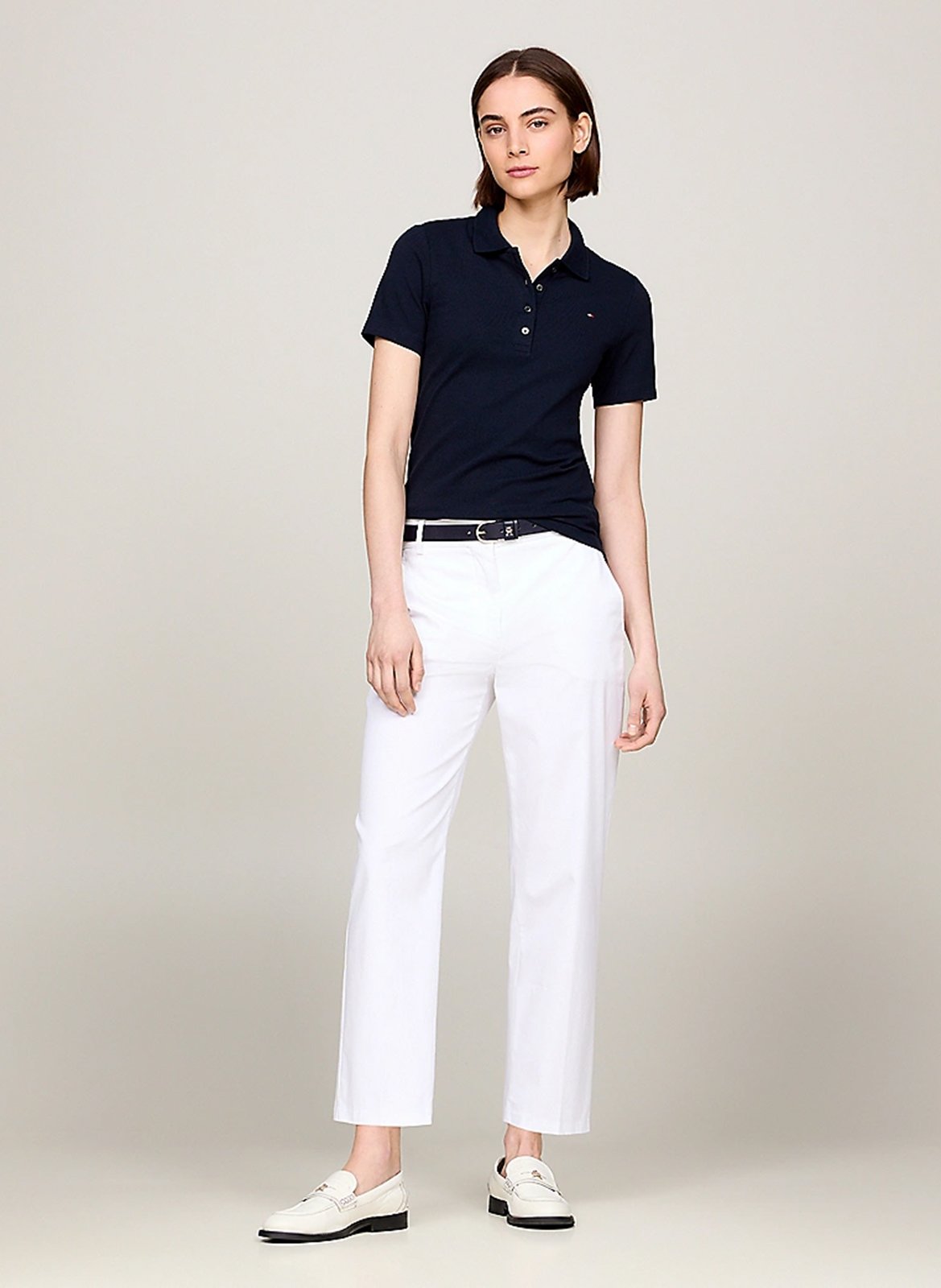 Organic cotton blend polo TOMMY HILFIGER Blue