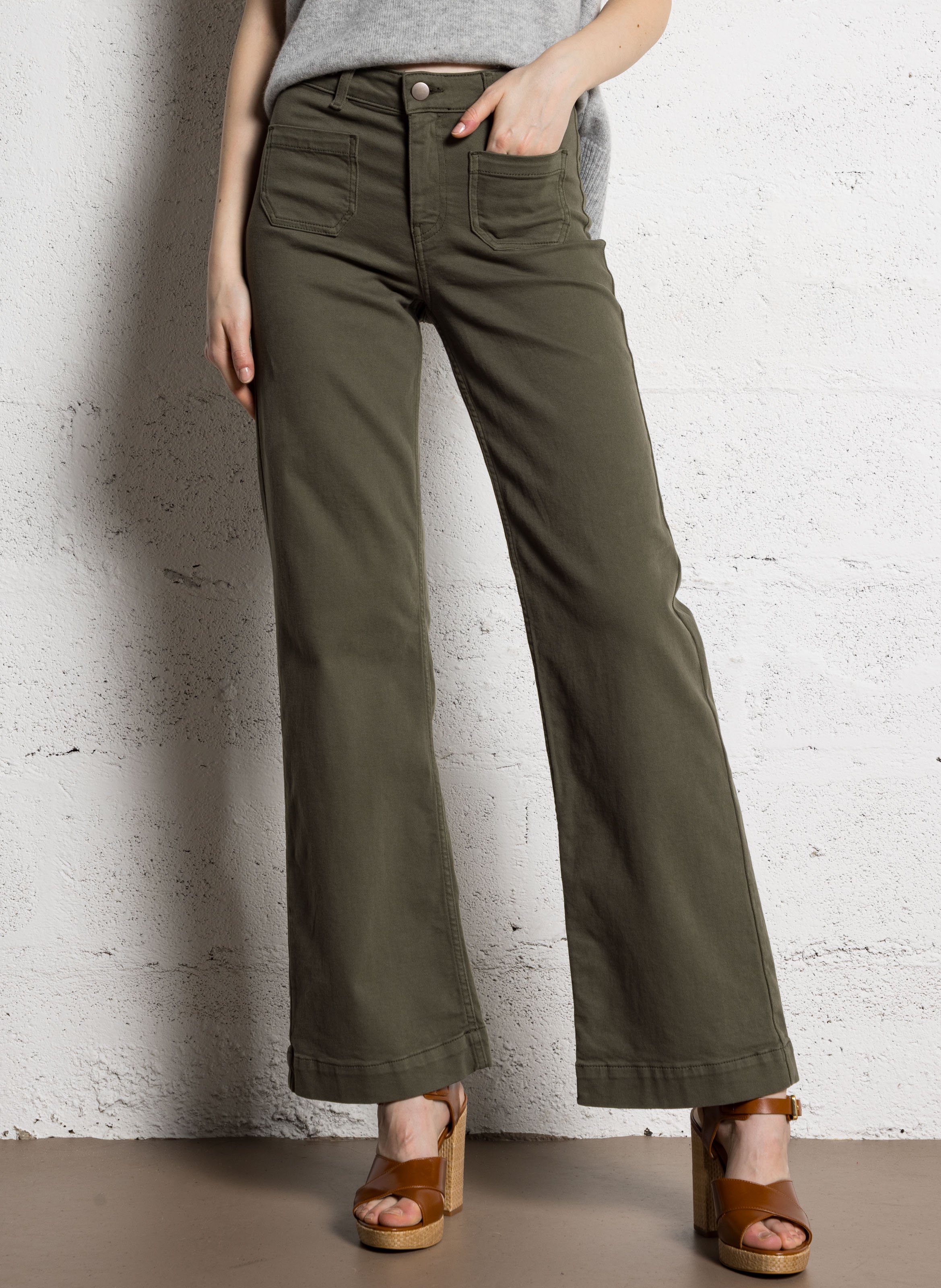 Straight leg jeans with pockets MAISON 123 Khaki