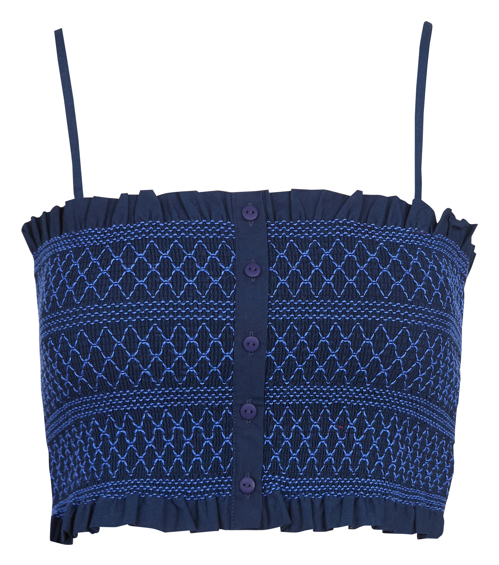 Cotton bustier top THE TINY BIG SISTER Blue