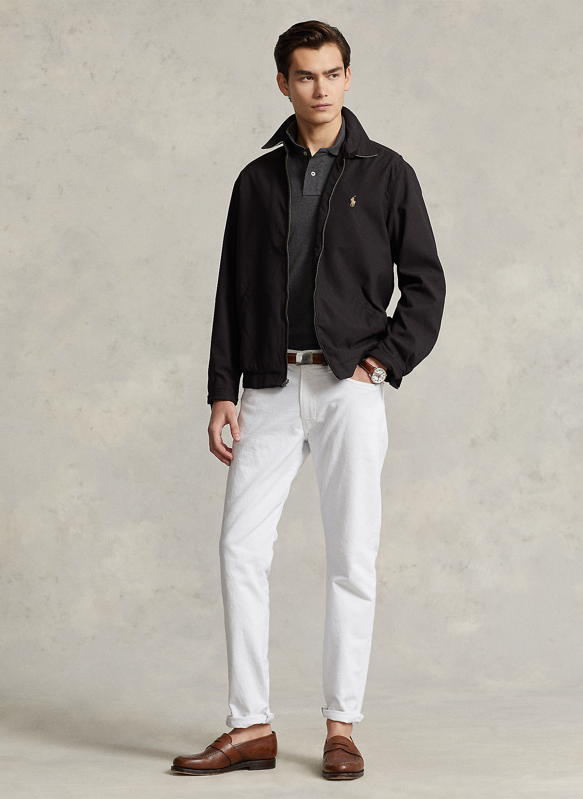 Blouson droit col classique POLO RALPH LAUREN Noir