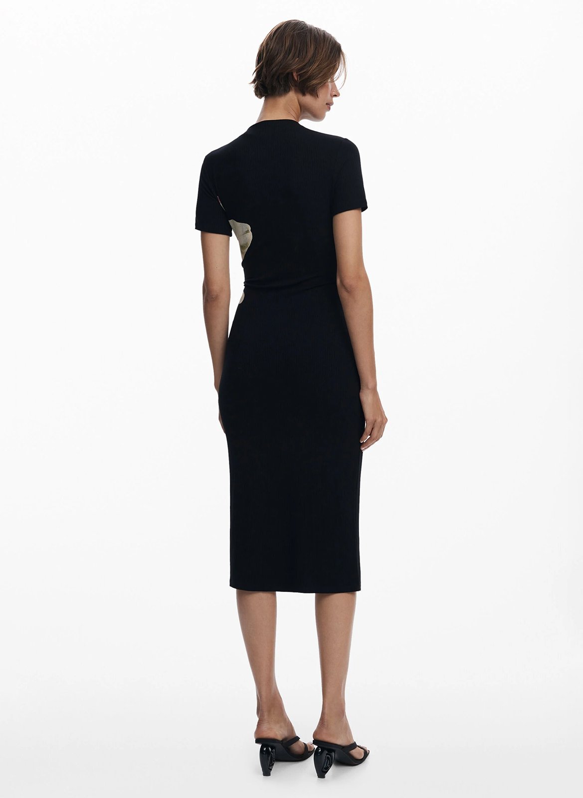 Robe longue imprimée DESIGUAL Noir