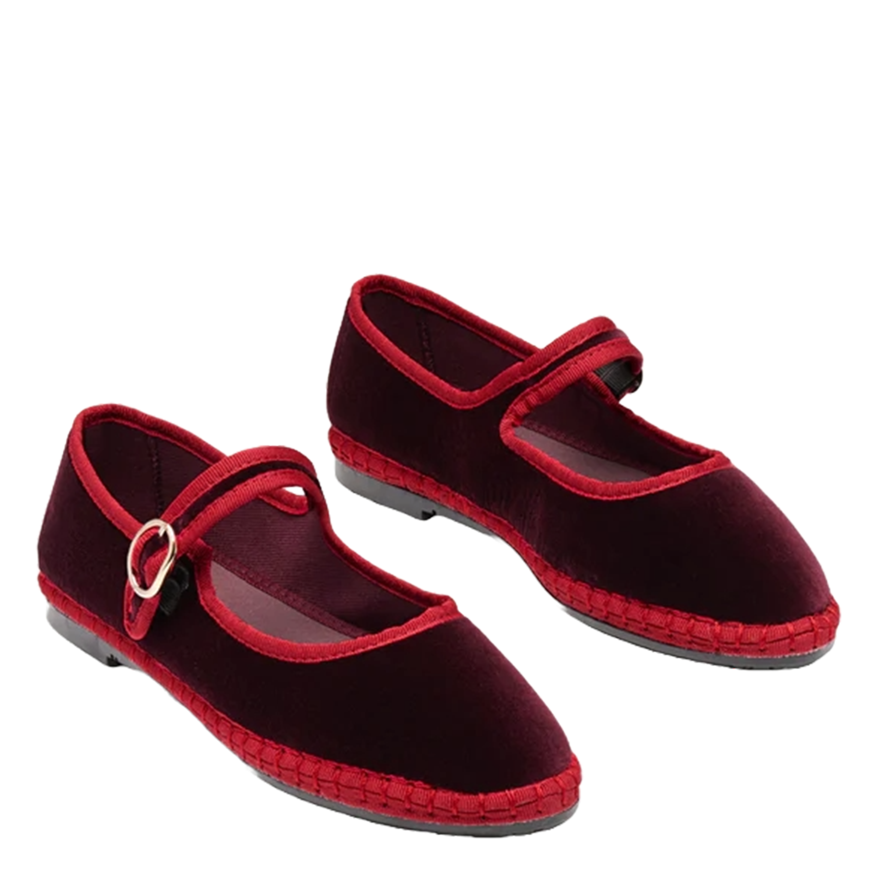 Cotton velvet ballet flats FLABELUS Red