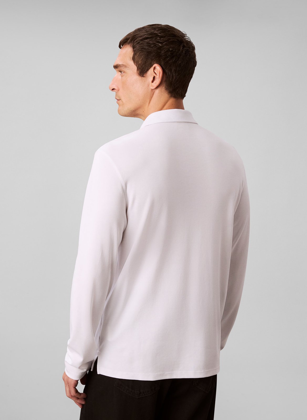 Polo droit en coton CALVIN KLEIN Blanc