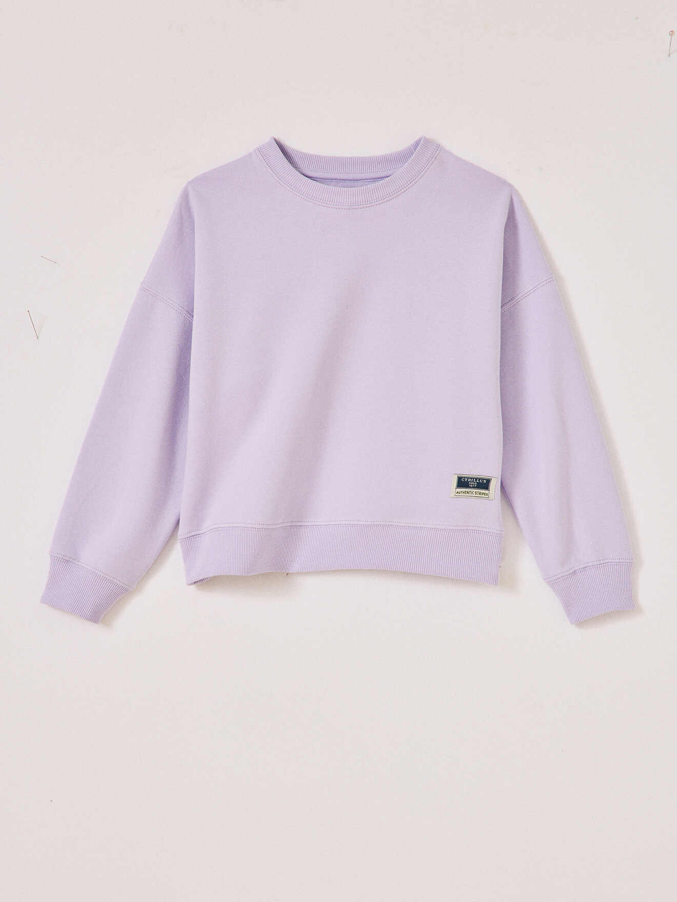 Plain sweatshirt in organic cotton CYRILLUS Purple