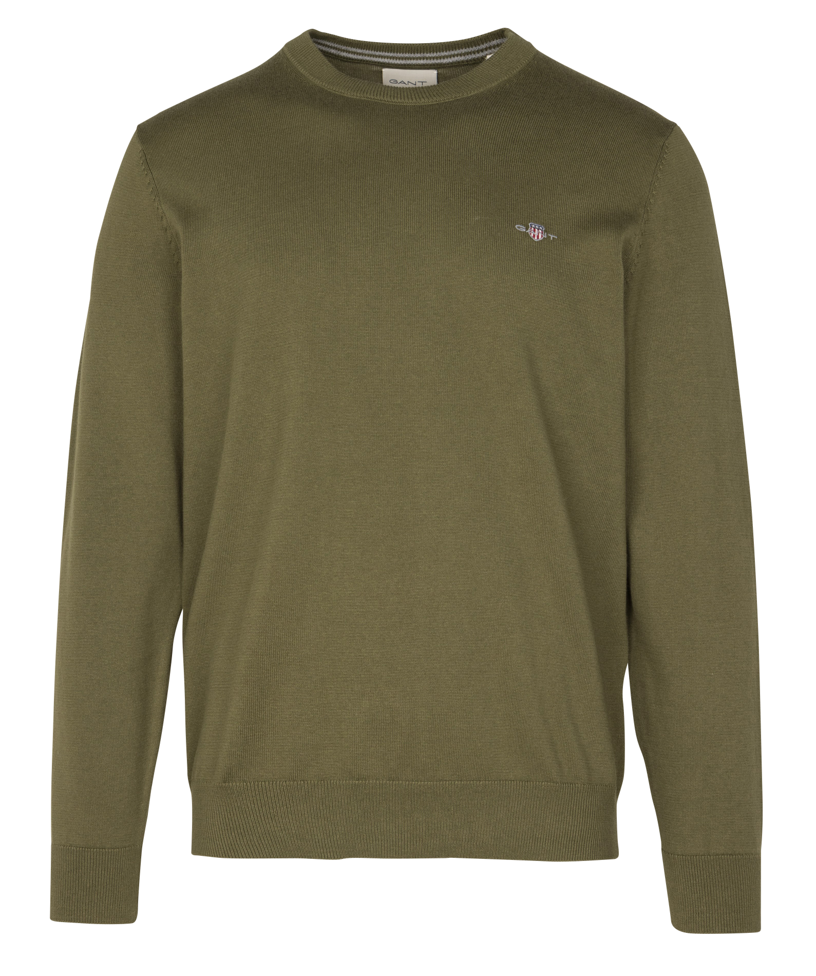 Pull droit en coton GANT Vert