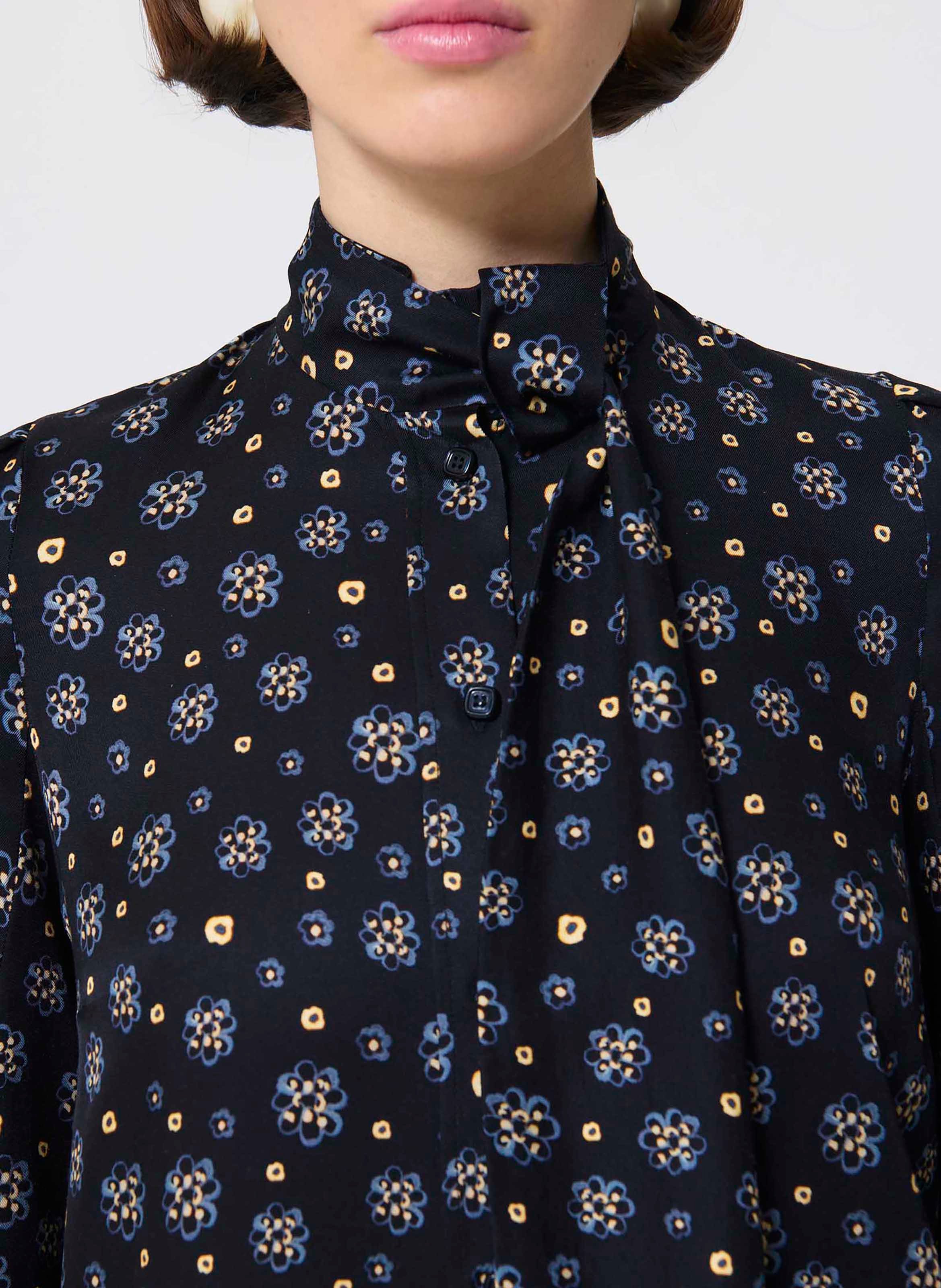 Camicia con collo a fiocco TARA JARMON Blu