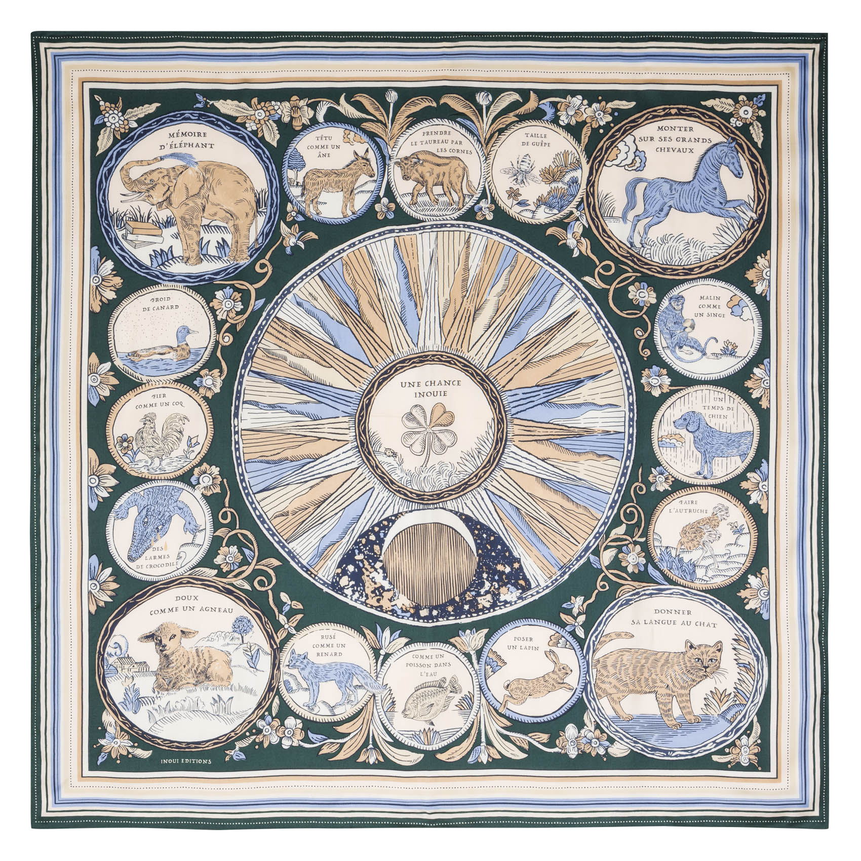 Tuch aus Seiden-Mix INOUI EDITIONS Grun