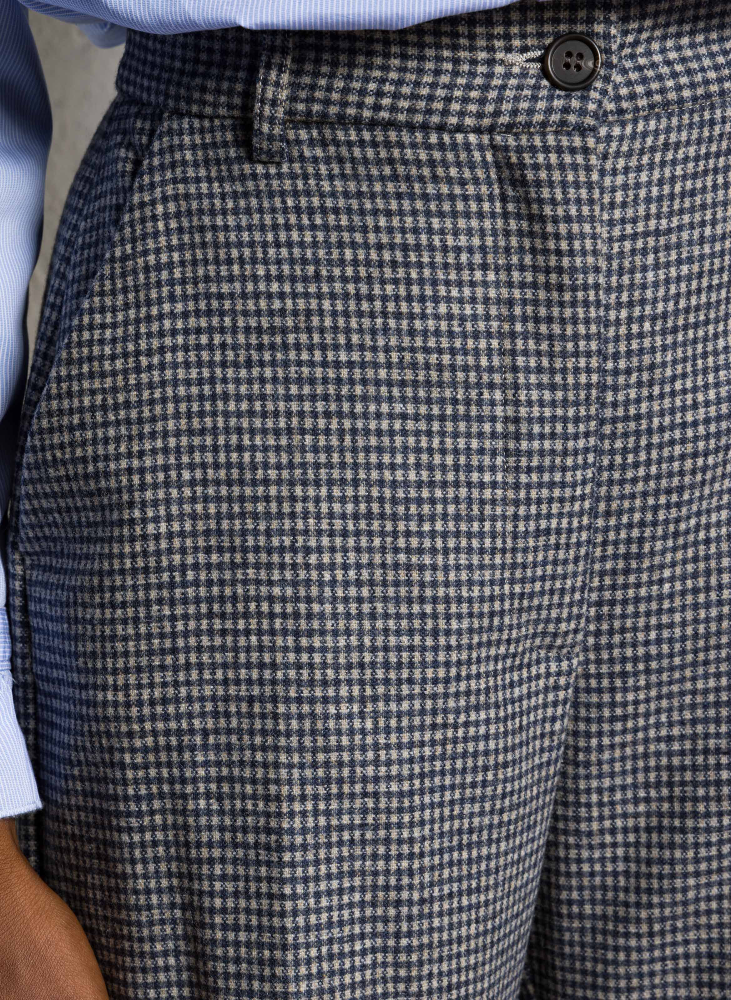 Pantalon large en laine mélangée imprimé HARTFORD Multicolore