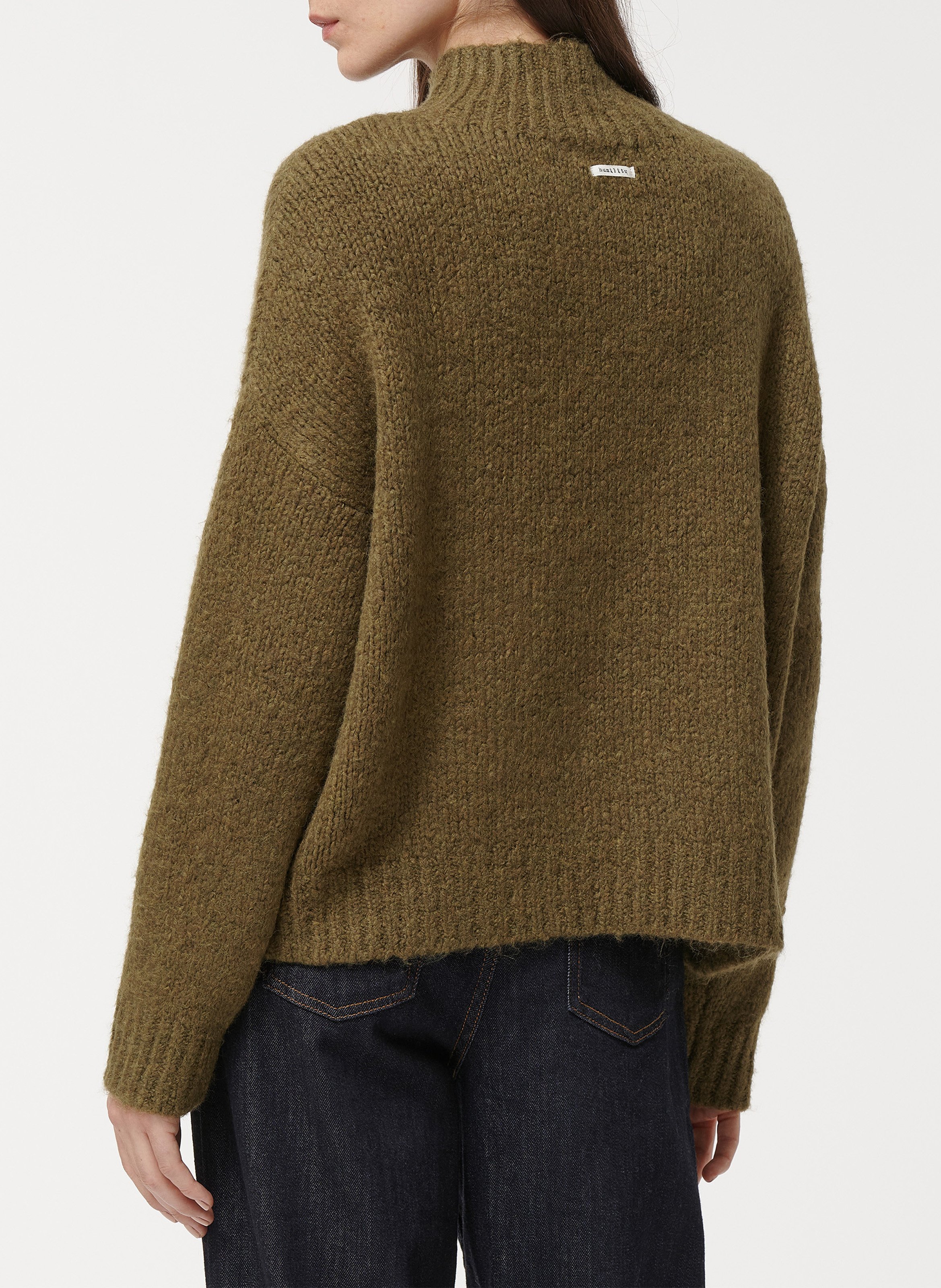 Pull col montant HUMILITY Vert