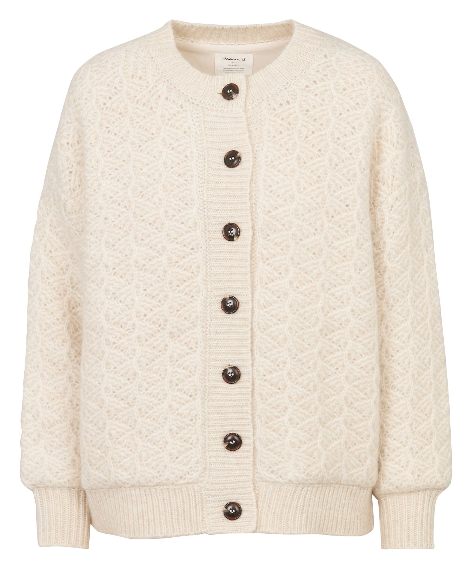 Straight knitted knit vest MAISON 123 White