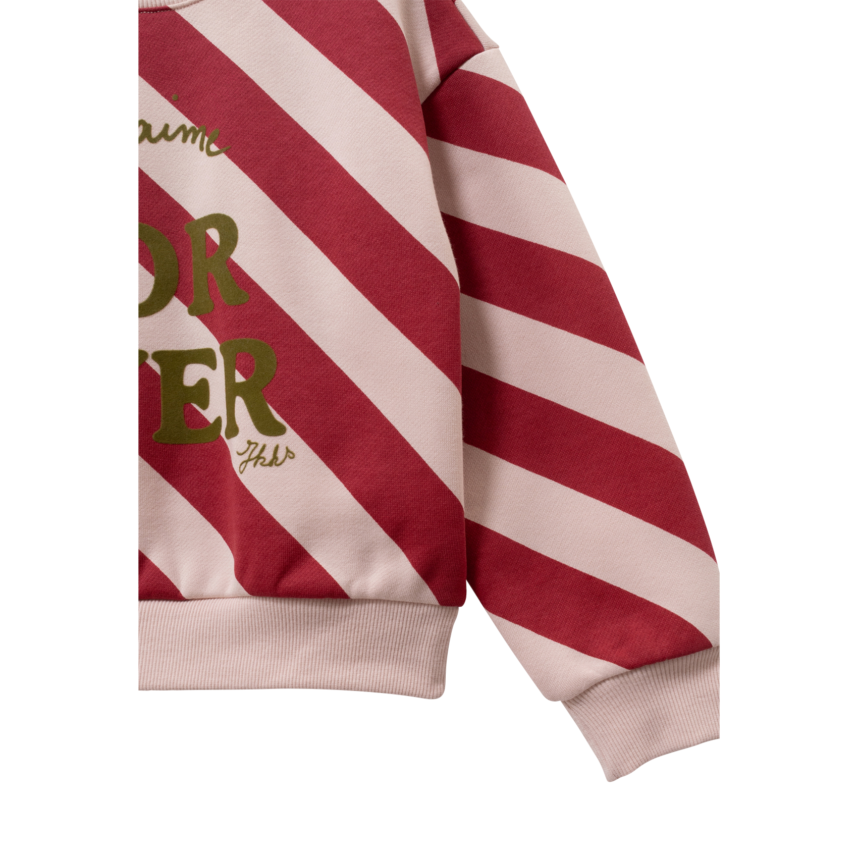 Oversized striped cotton blend sweatshirt IKKS JUNIOR Red