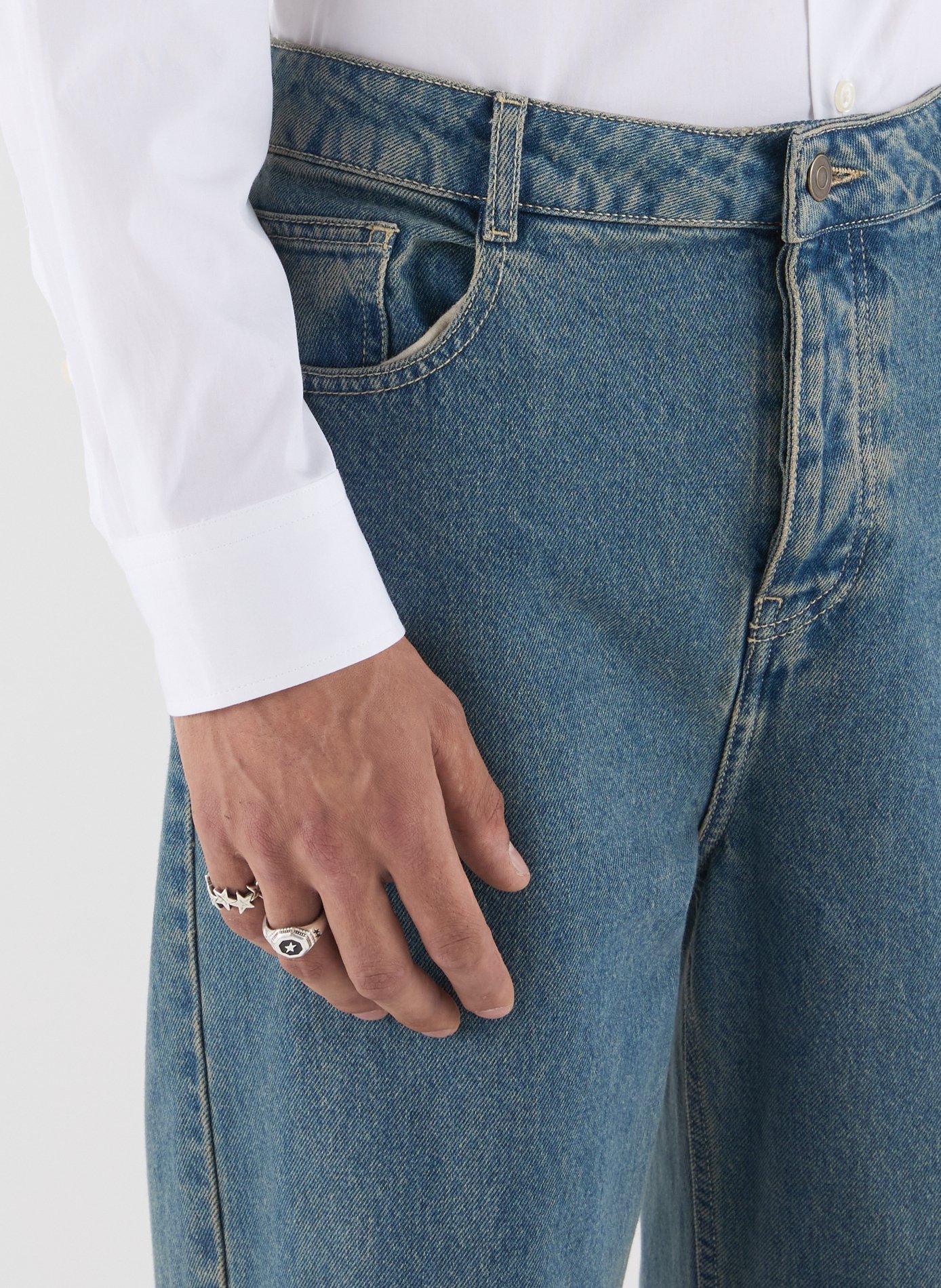 Dillon overdyed straight jeans SAISON 1865 Blue