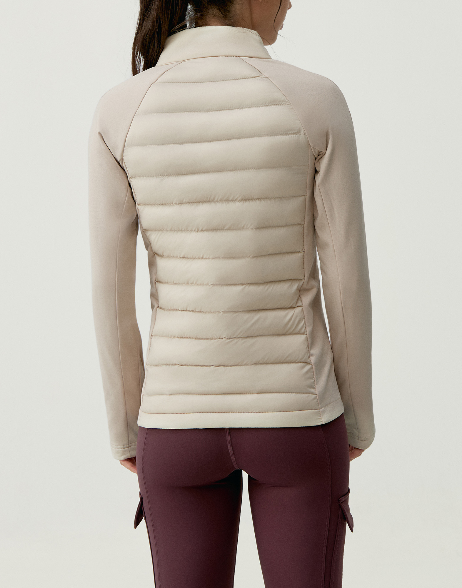 Quilted outerwear jacket Beige