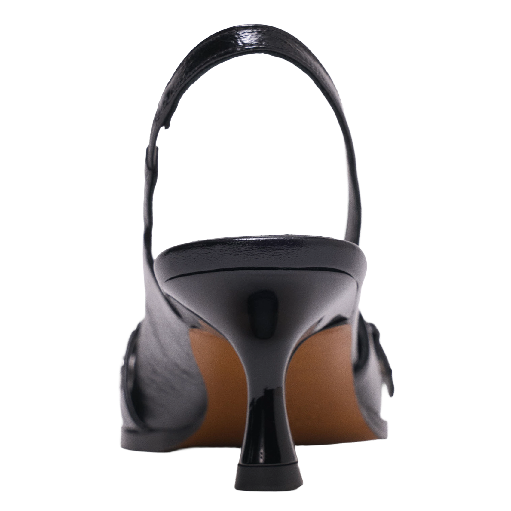 Escarpins slingback en cuir lisse MAJE Noir