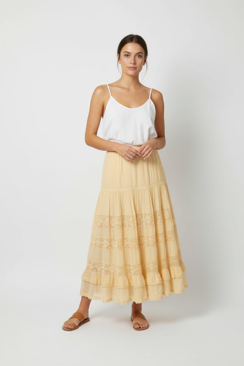 Long skirt MES DEMOISELLES - Seconde Main Yellow