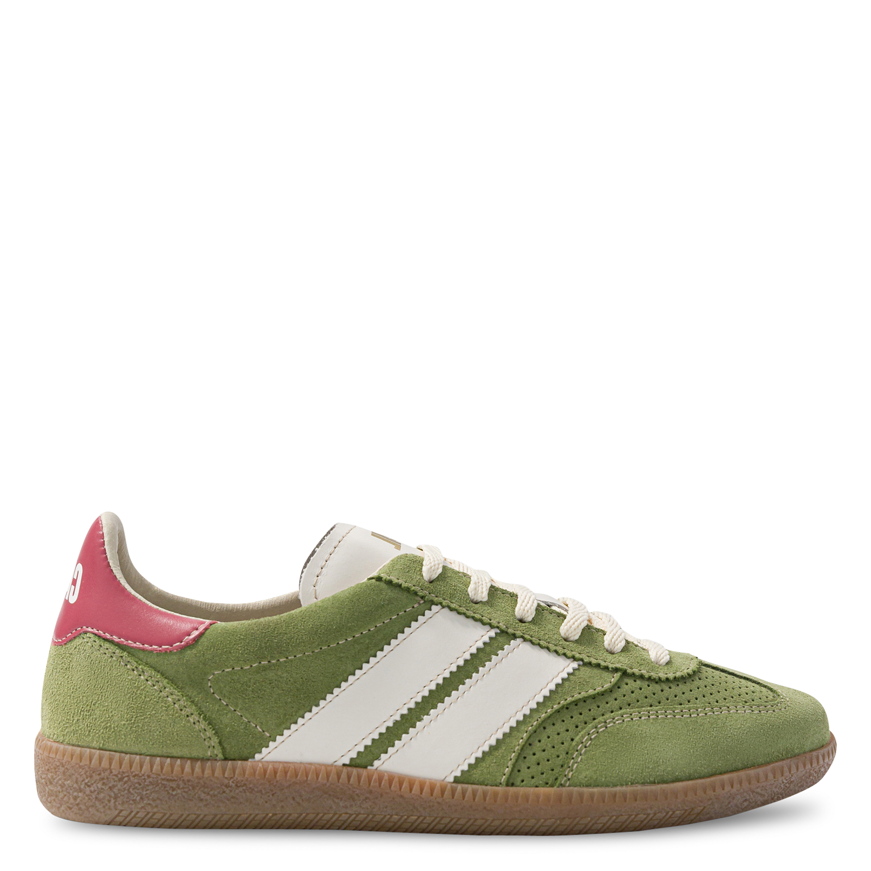 Suede leather low-top sneakers CAVAL Green