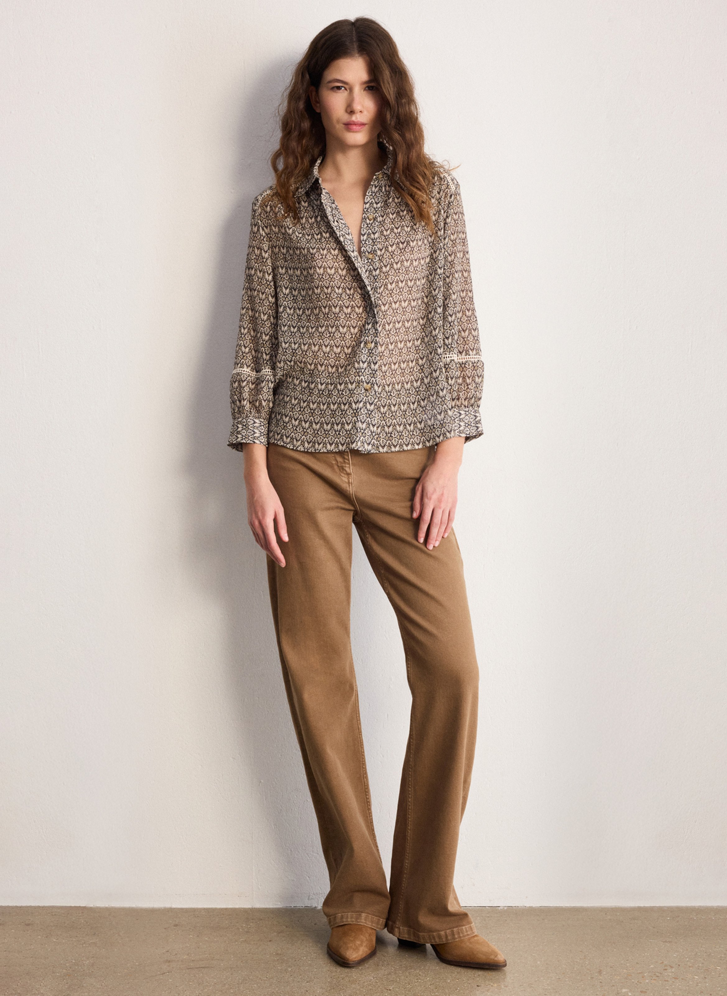 Chemise col classique  PABLO Beige