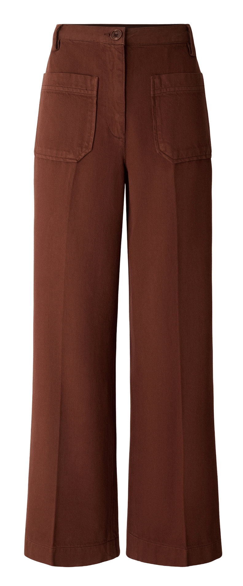 Rechte, katoenen jeans met hoge taille ALDRICKS Brownwhisky