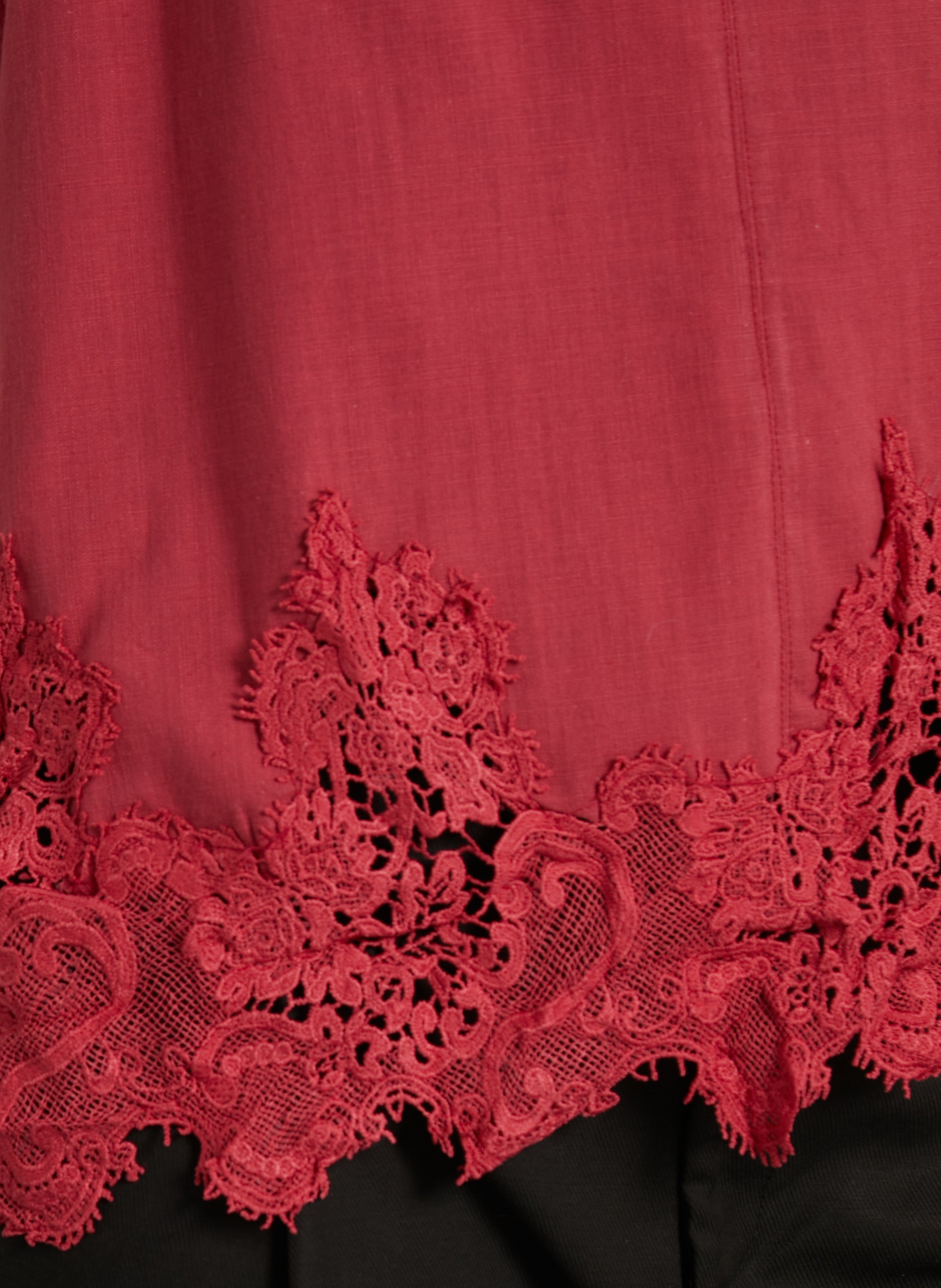 Top col V ample dentelle en lin mélangé SEE U SOON Violet