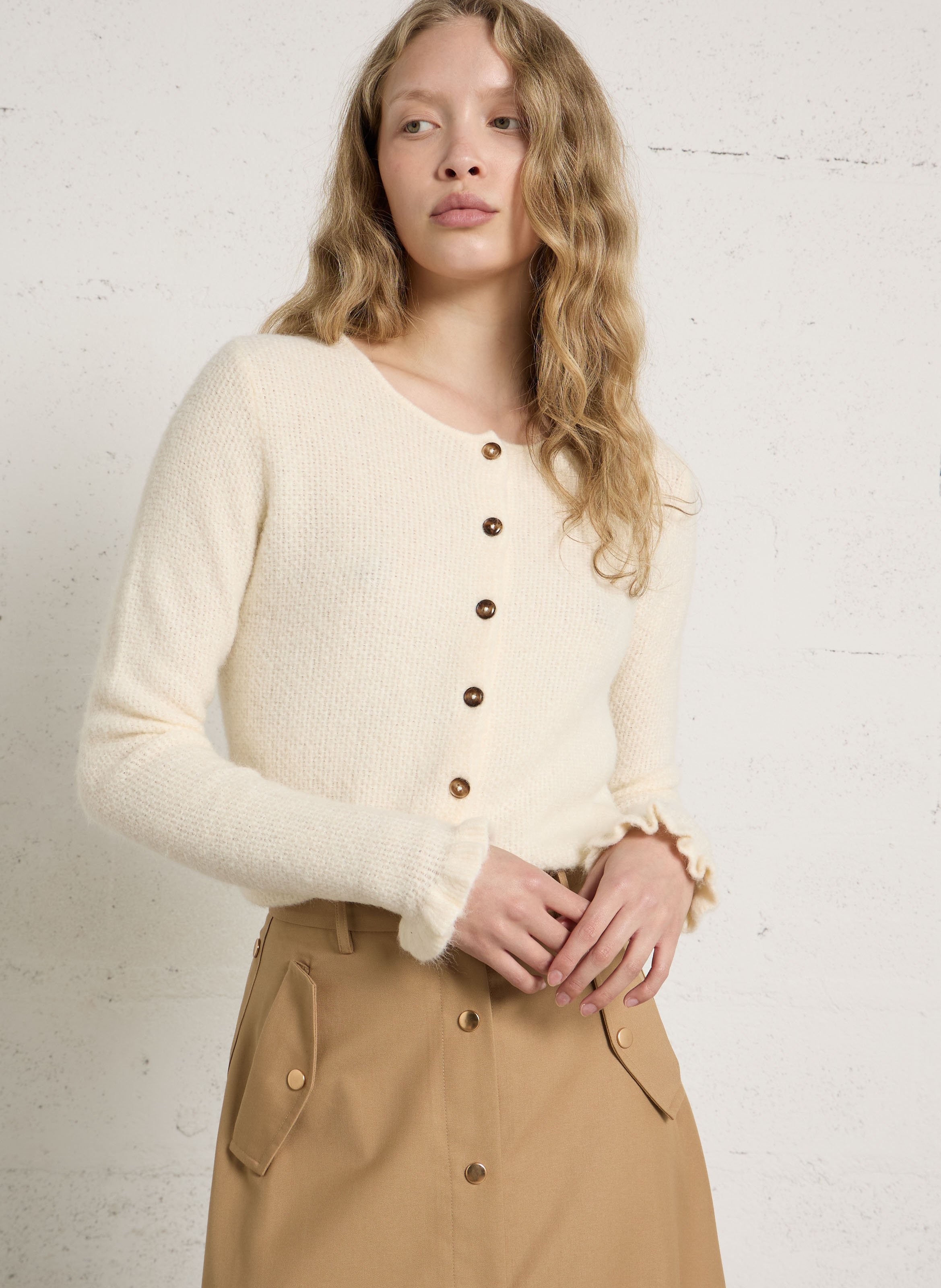 Recht vest met ronde hals LA PETITE ETOILE Beige