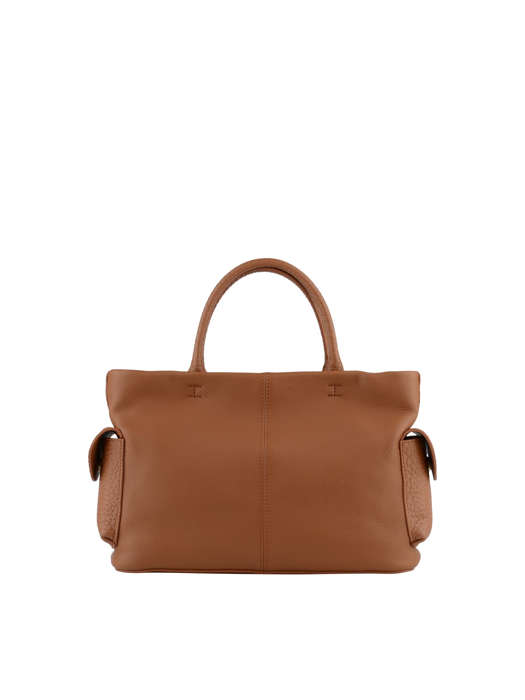 Calfskin leather handbag POURCHET Golden