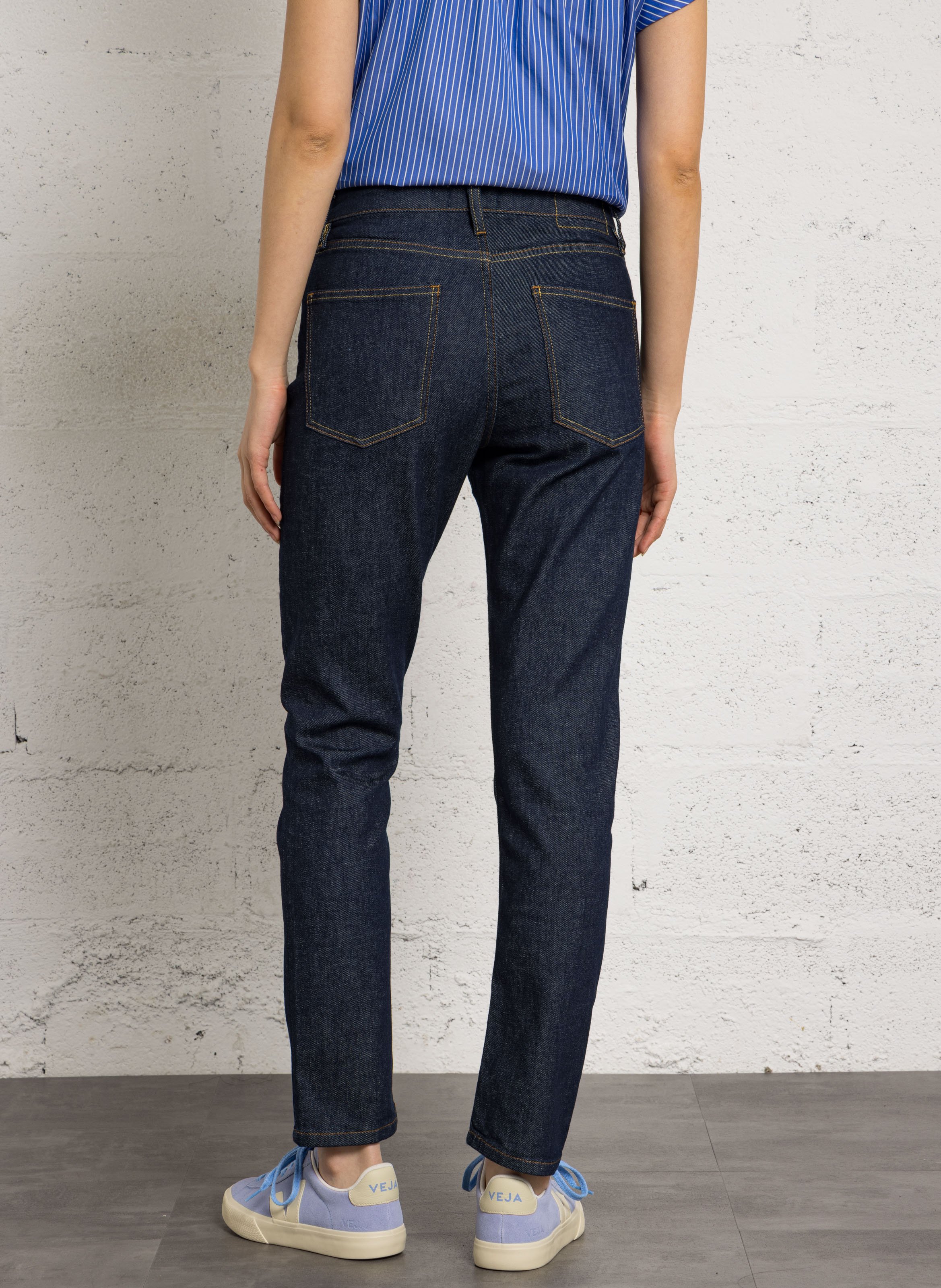 High-rise slim-fit jeans ACQUAVERDE Blue