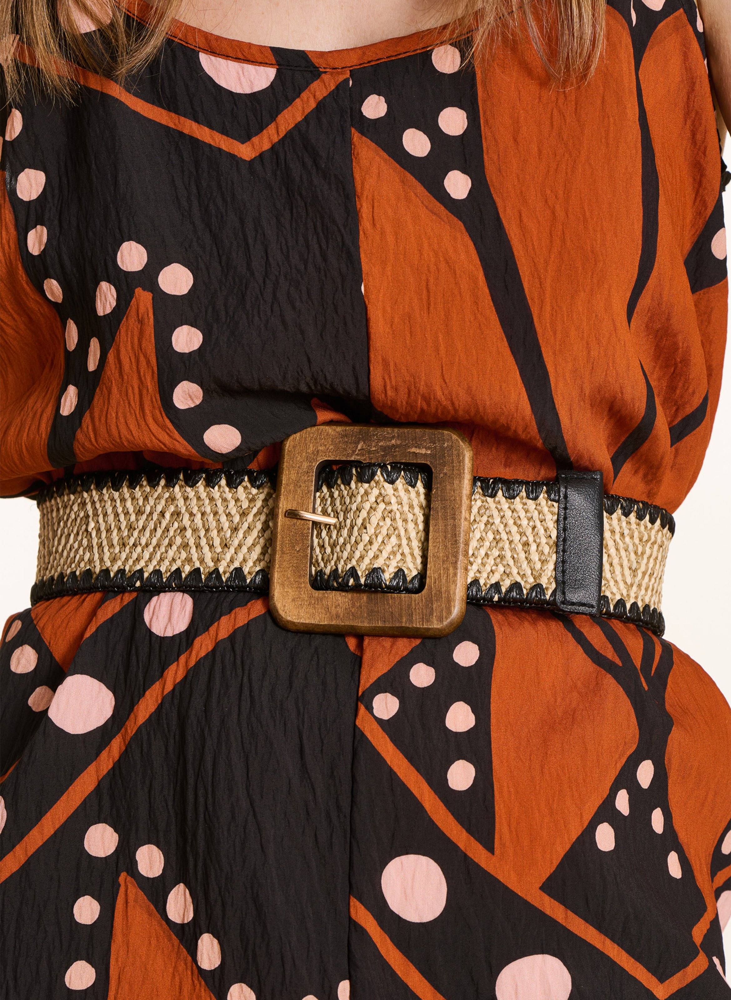 Ceinture large élastiquée  LA FEE MARABOUTEE Blanc