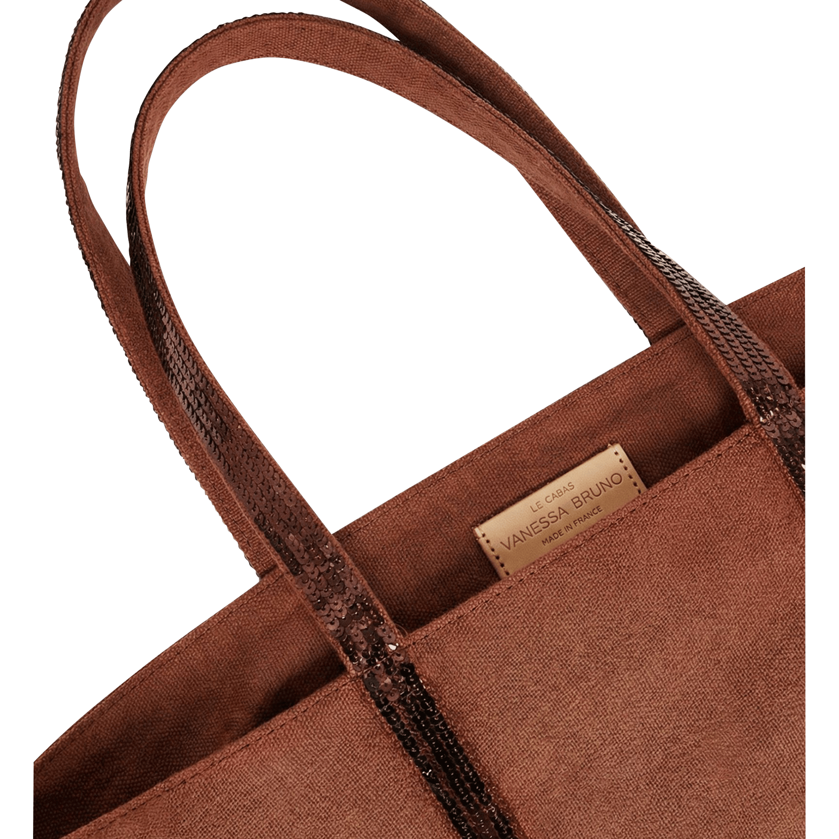 Cabas XS à sequins en lin VANESSA BRUNO Orange