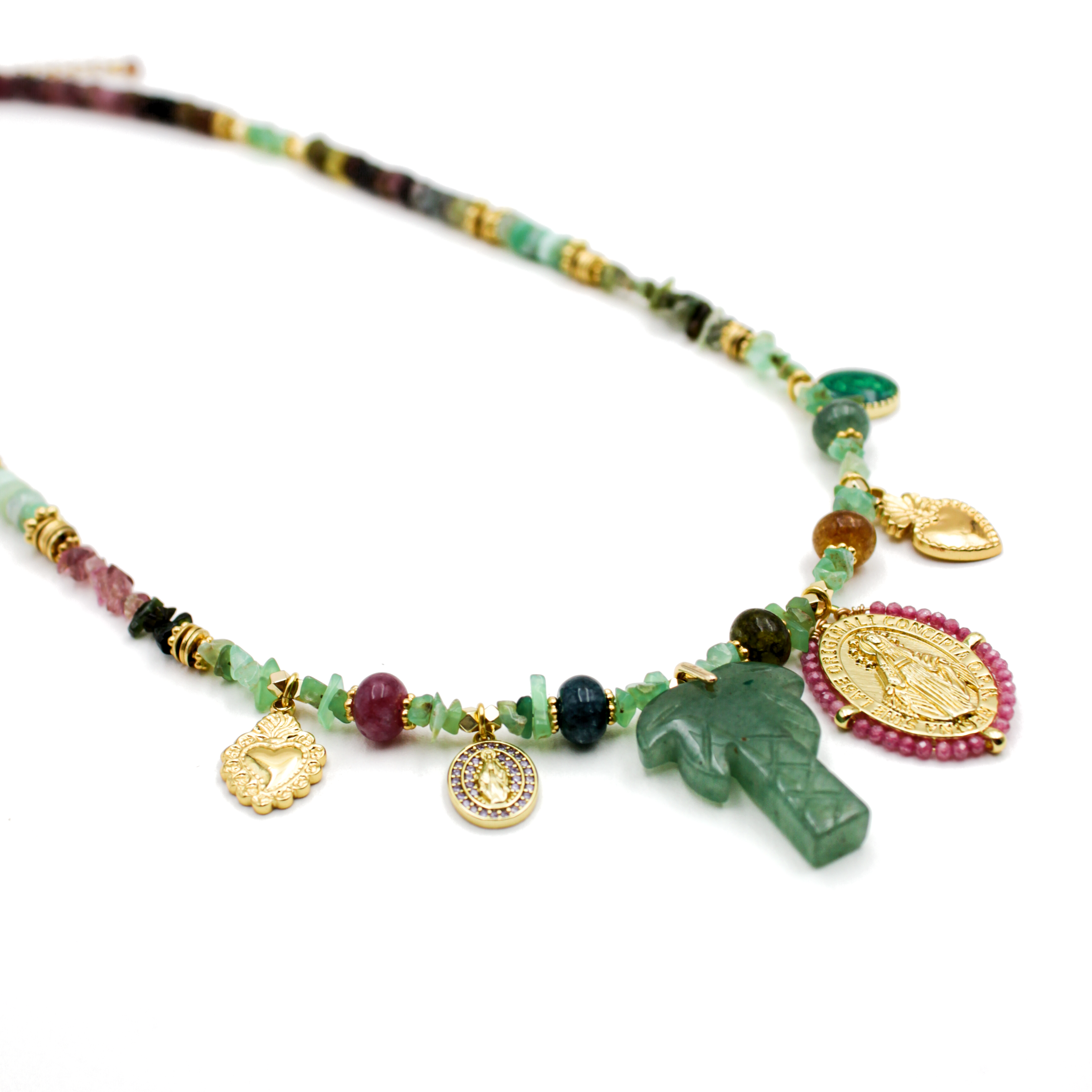 Collier heishi grigris - charlotte L'ATELIER DES DAMES Doré