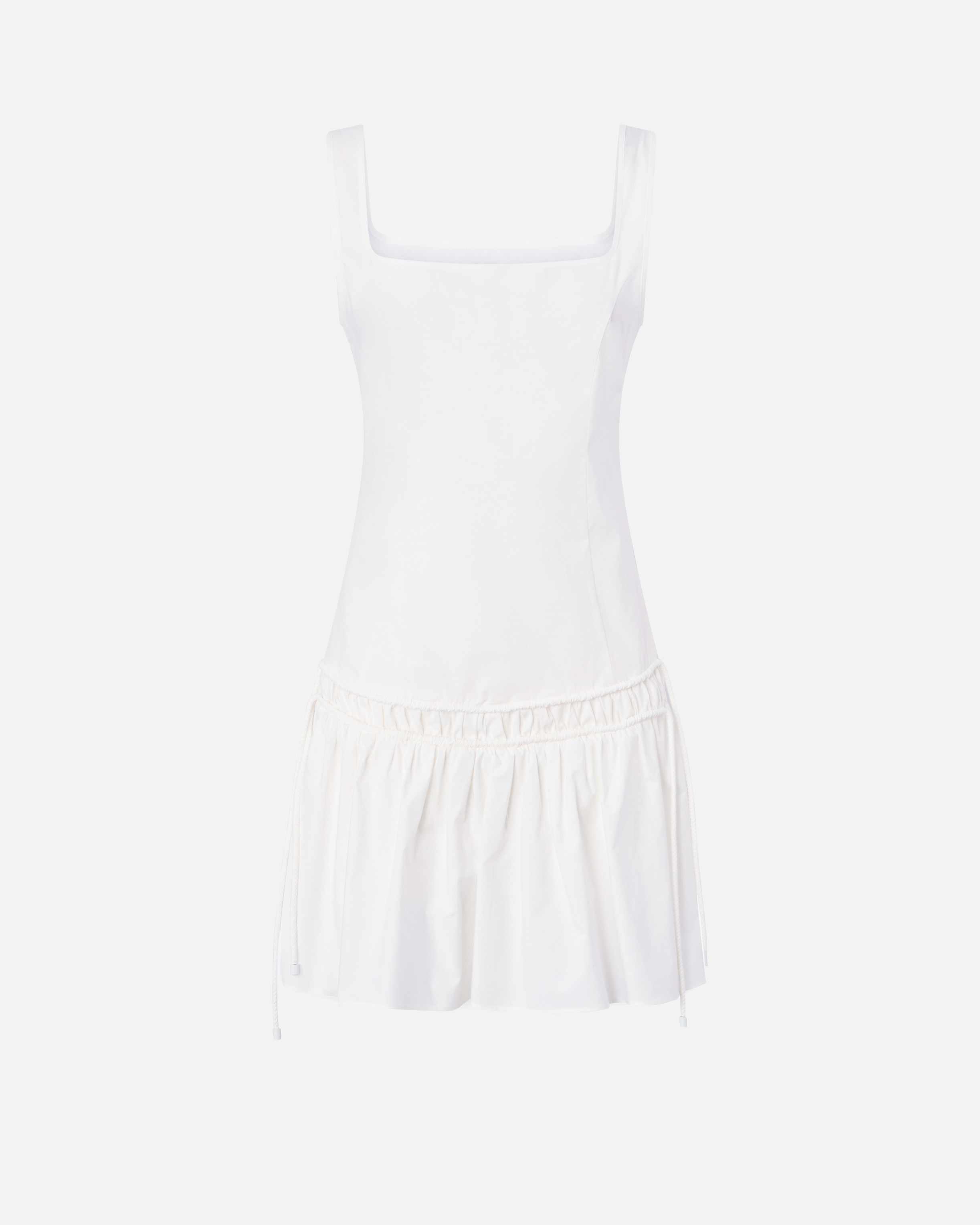 Robe courte froncée avec cordon de serrage PINKO Blanc