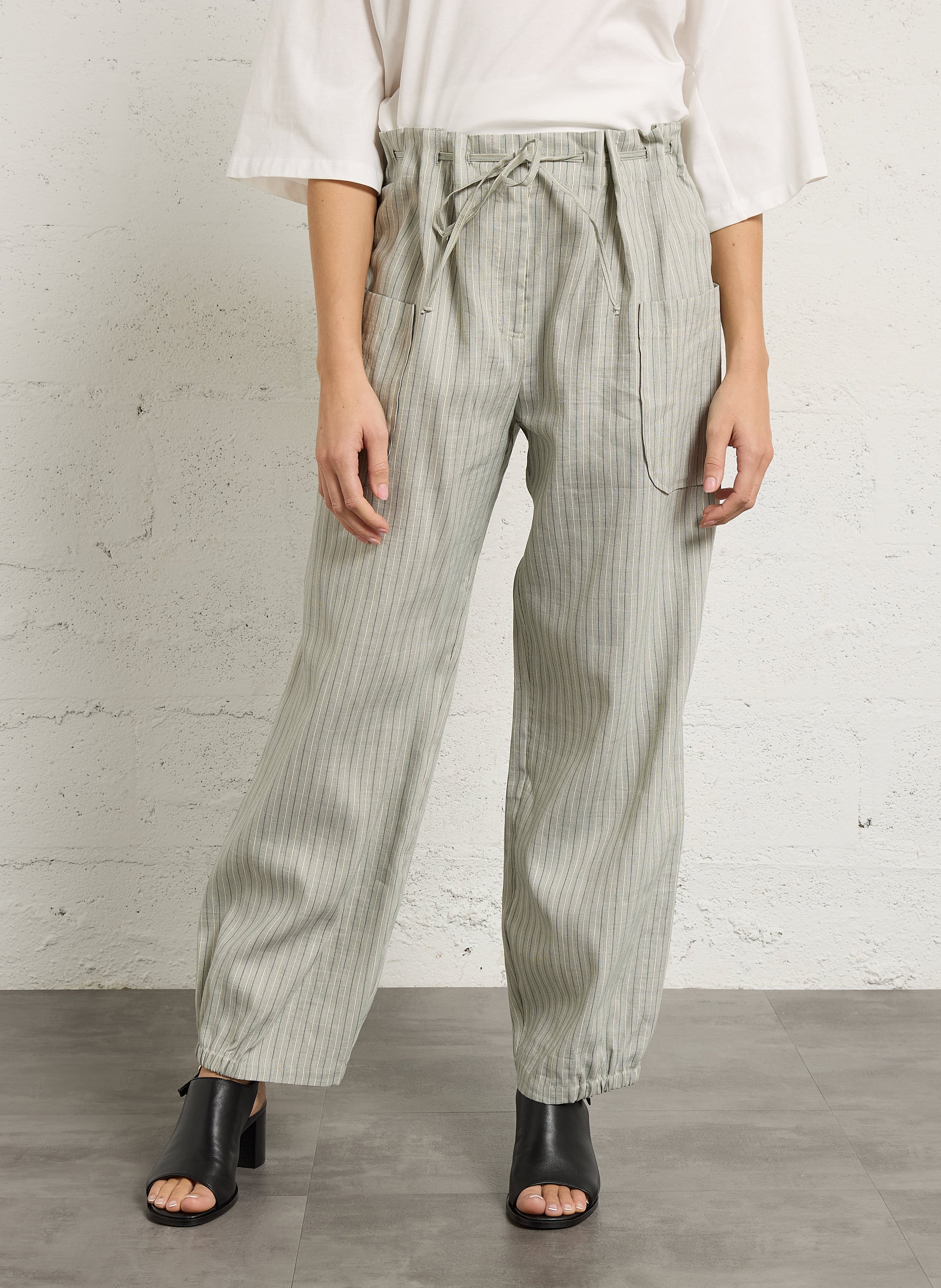 Rechte broek met strepen  MARGAUX LONNBERG Groen