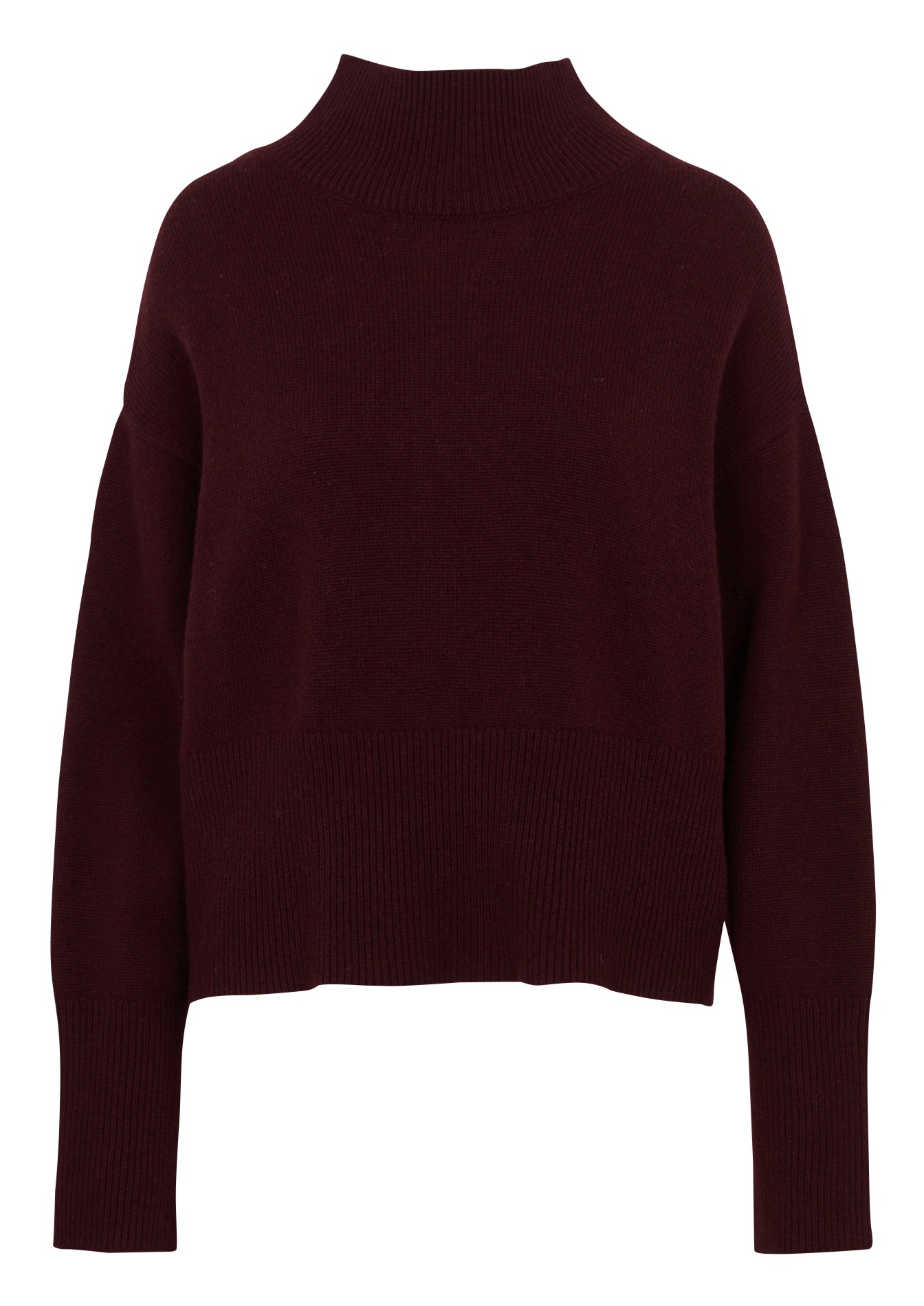 Oversized high neck sweater in recycled wool SUNCOO Plums