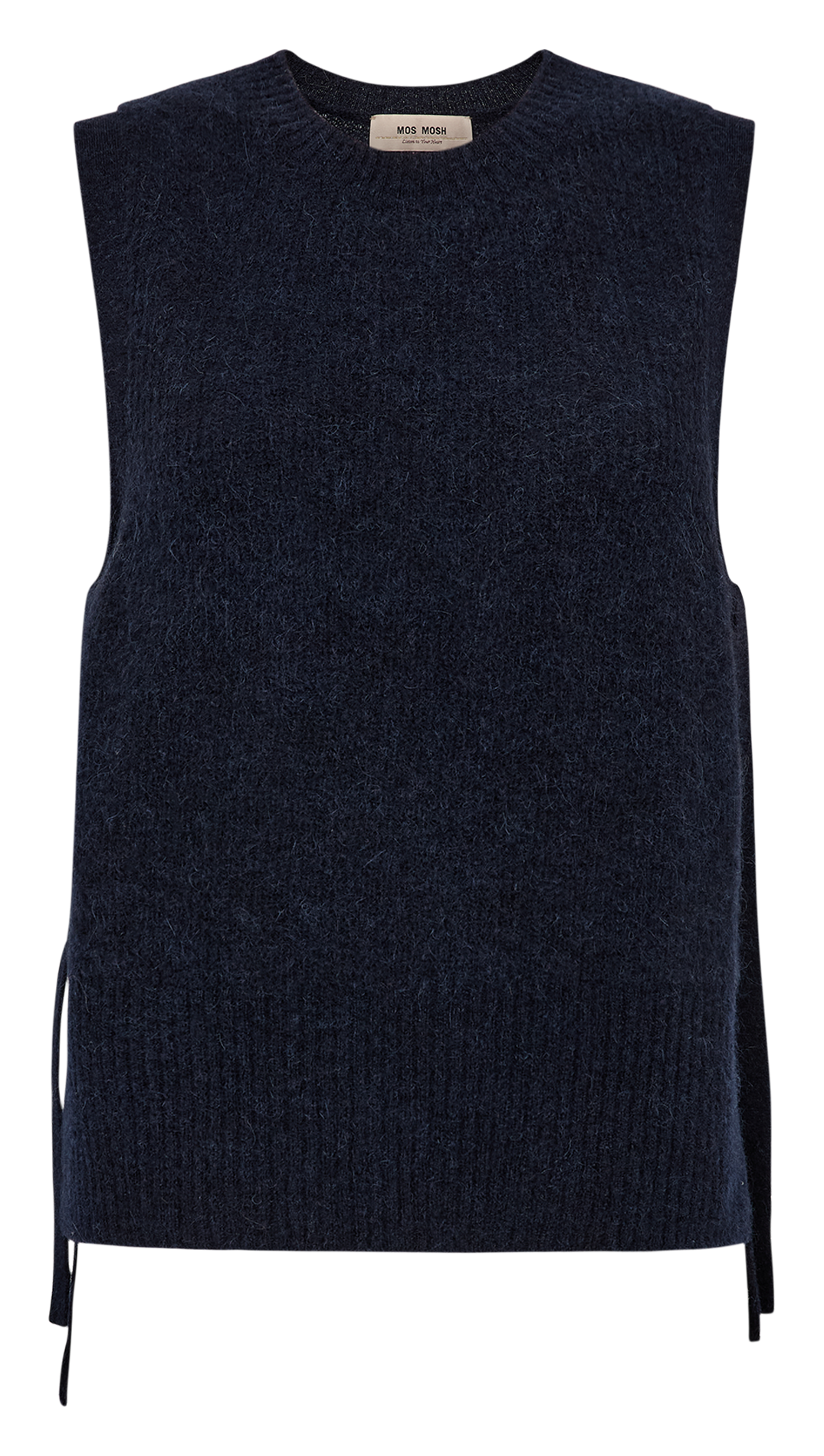 Pull sans manches en laine mélangée MOS MOSH Bleu