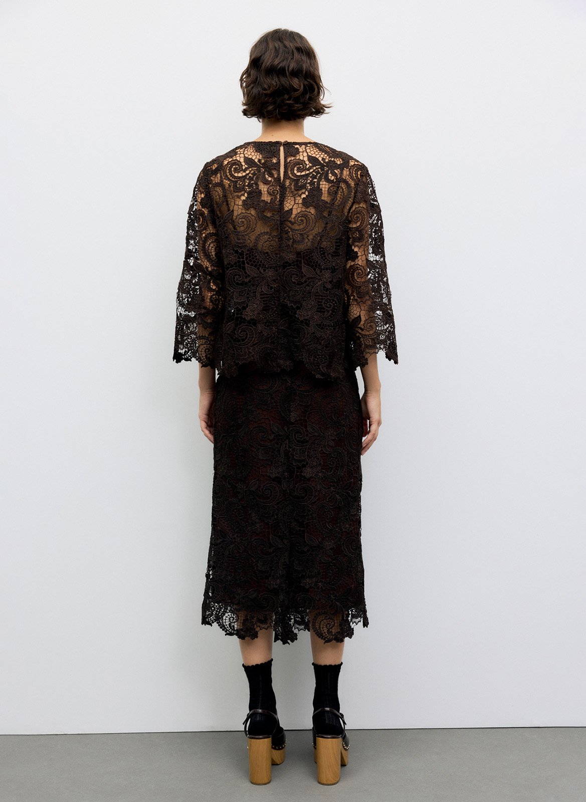 Rechte top met opdruk GERARD DAREL Bruin