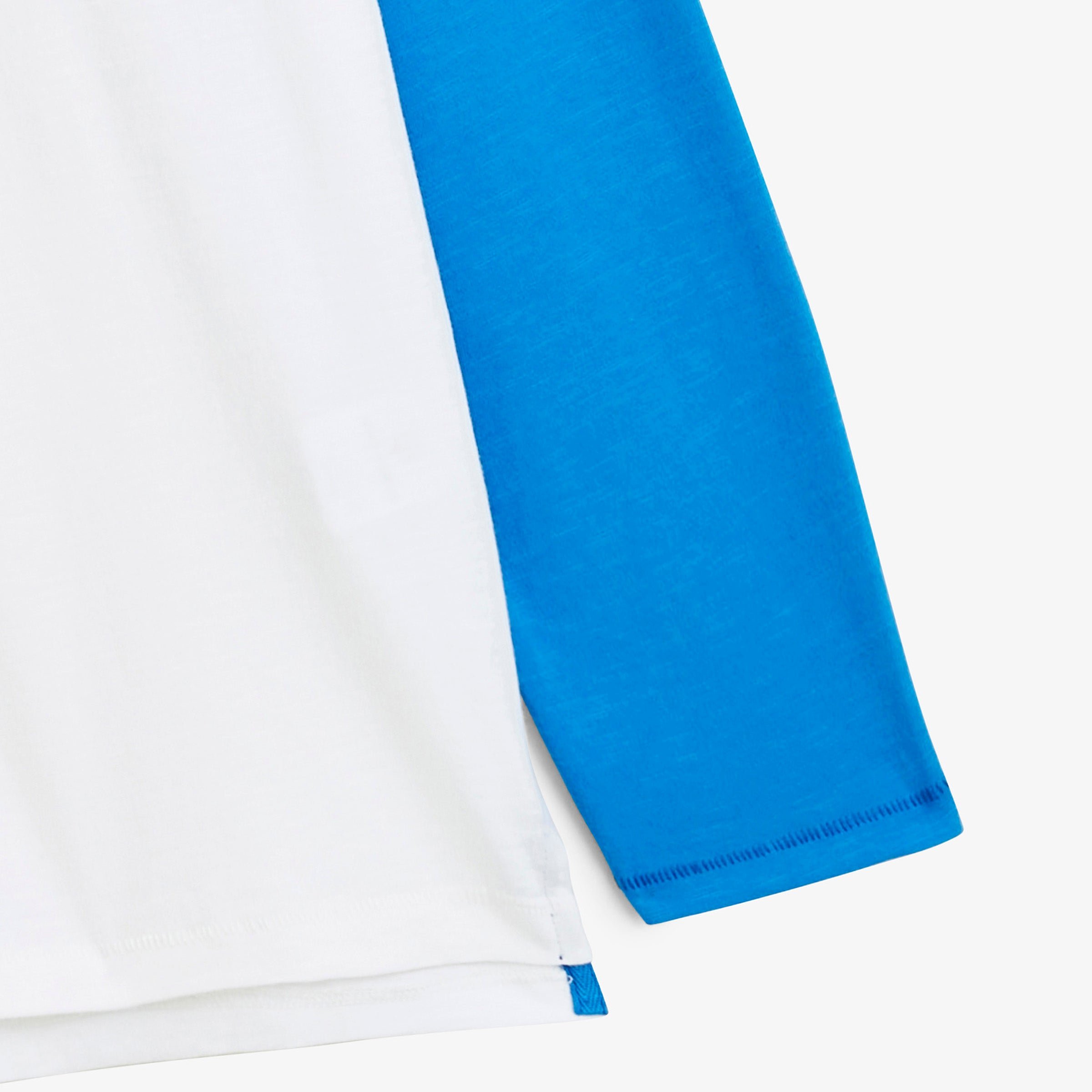 Long-sleeve round neck printed play T-shirt. SERGE BLANCO White