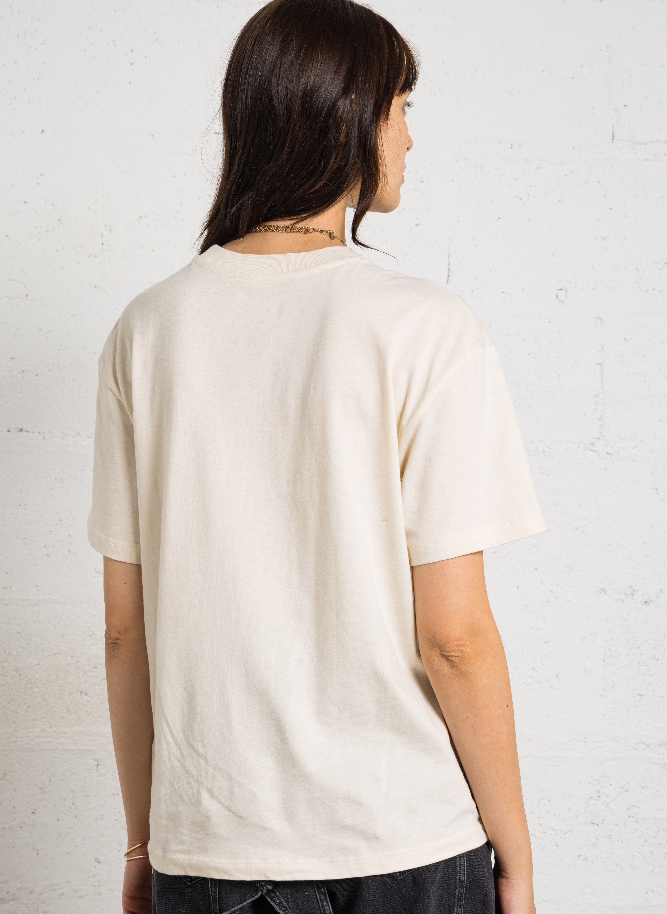 Gerader bedruckter T-Shirt aus recycelter Baumwolle BILLABONG Beige