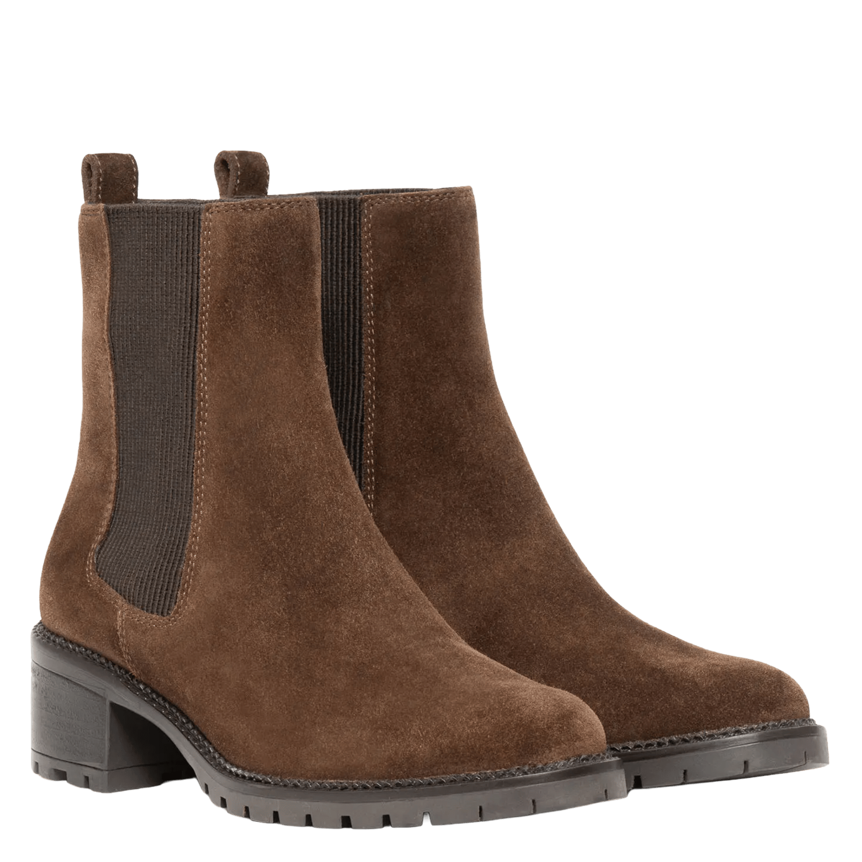 Smooth leather ankle boots BOCAGE Brown