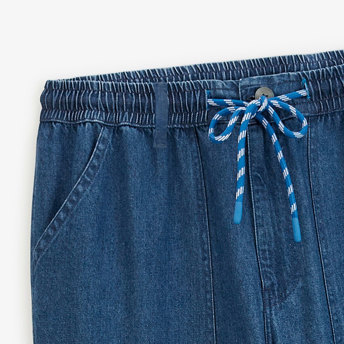 Blue Play elasticated waist cotton trousers 551. SERGE BLANCO Blue